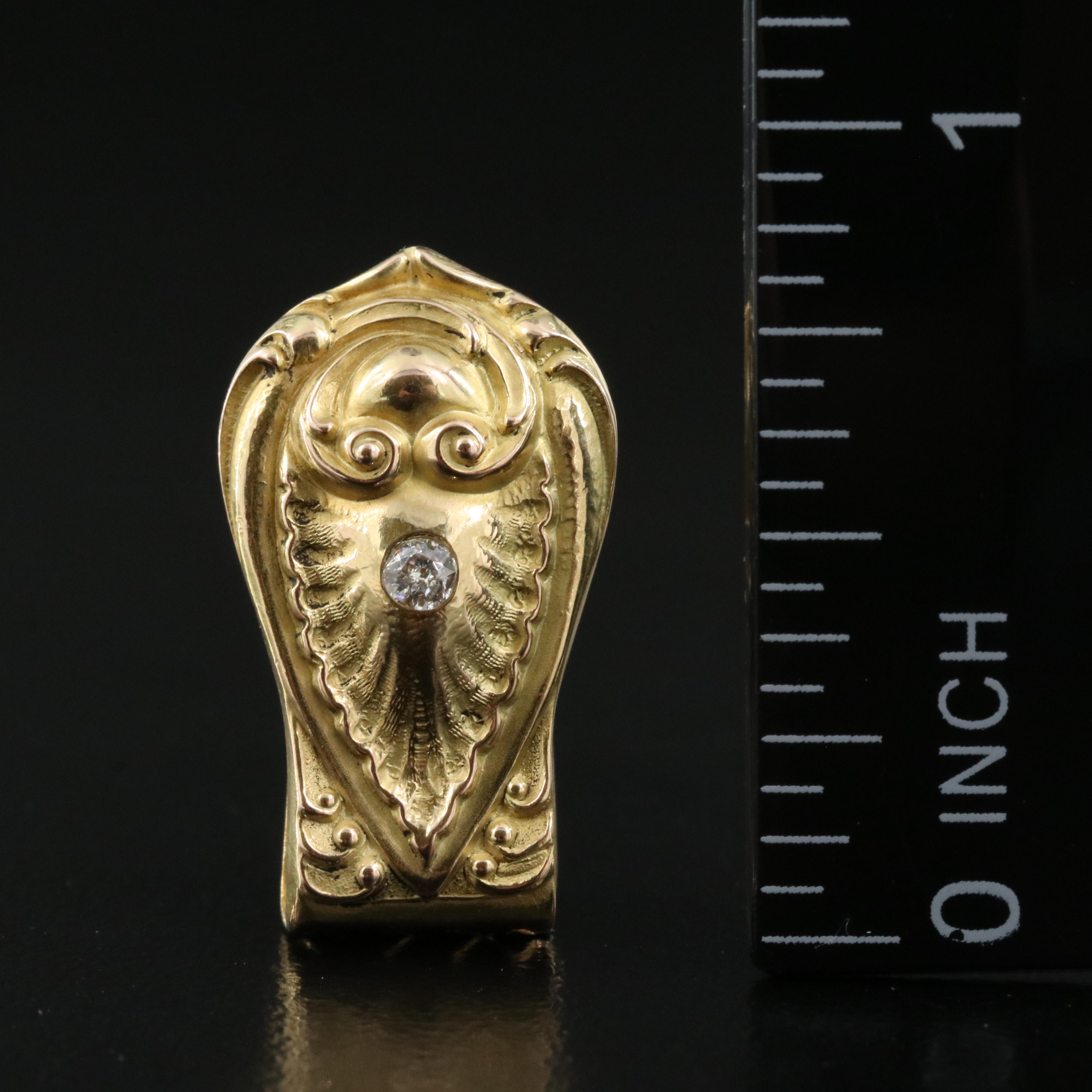 Vintage 14K 0.05 CT Diamond Chain Shortener