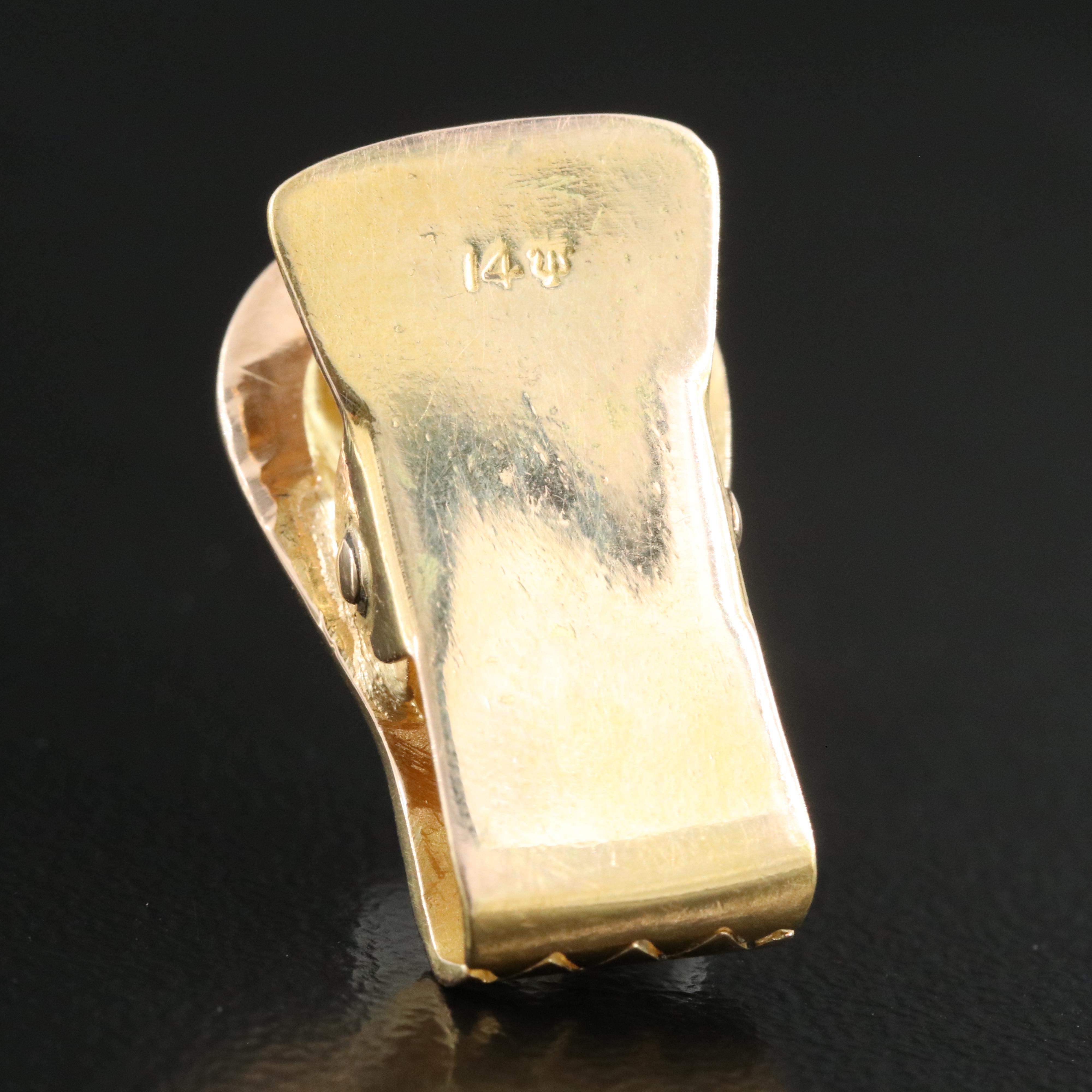 Vintage 14K 0.05 CT Diamond Chain Shortener