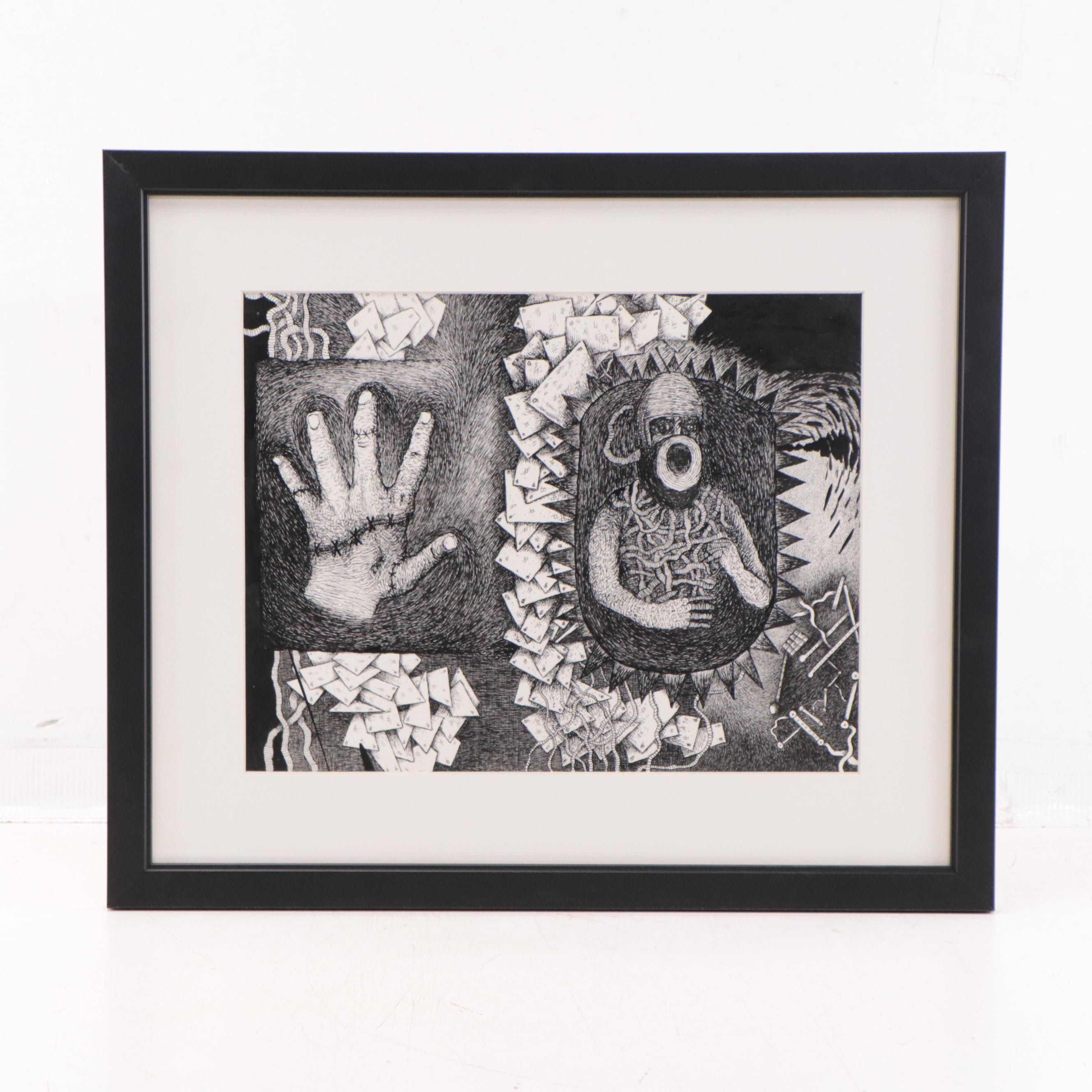 Surreal Pen and Ink Drawing, 21st Century