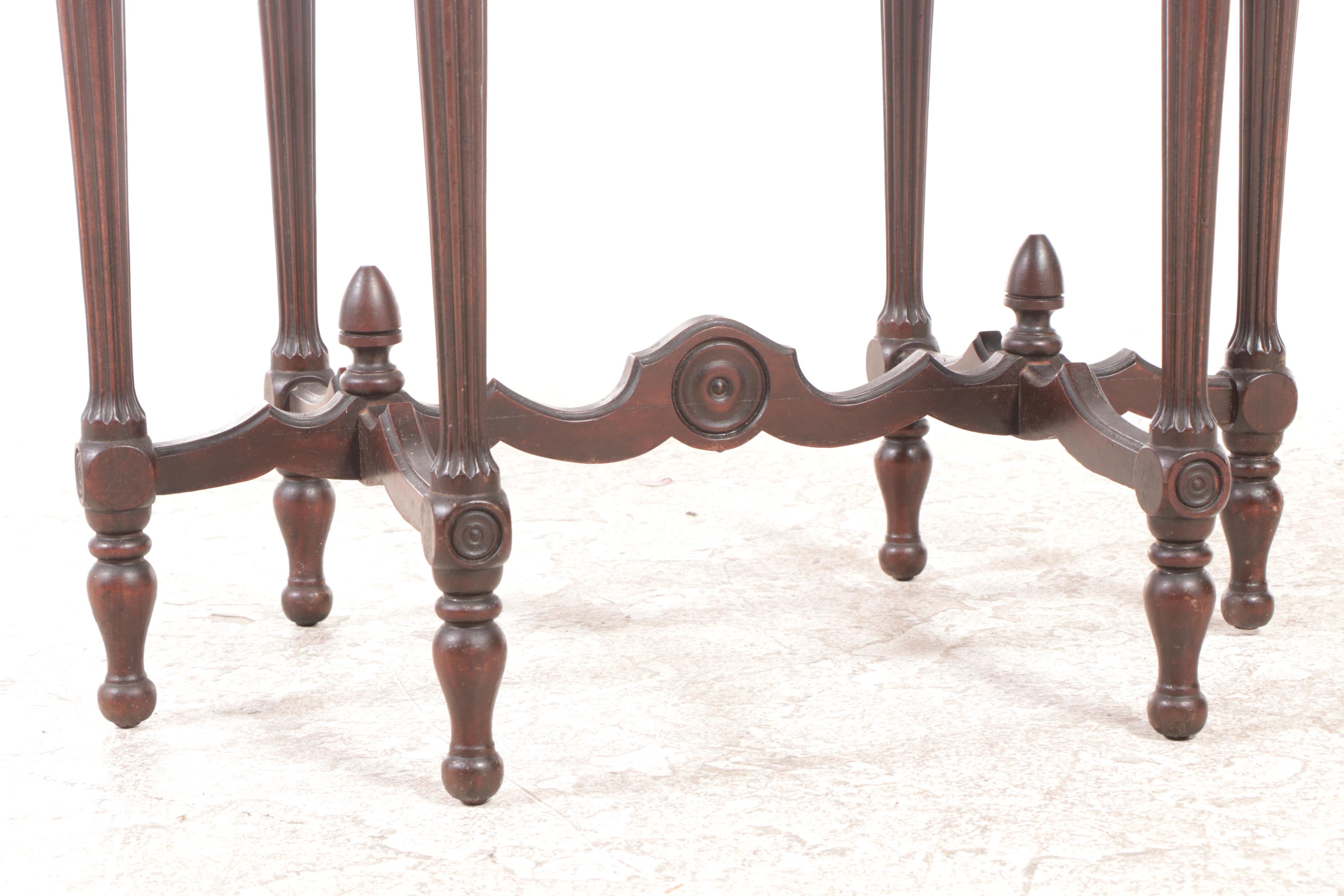 Neoclassical Style Walnut Side Table, circa 1930