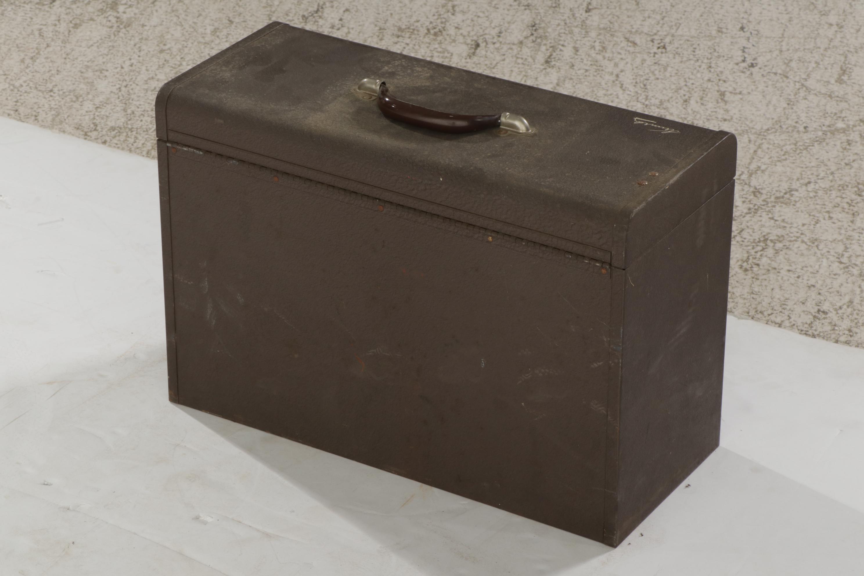 Machine Tool Kit in Lockbox Featuring Micrometers, Dial Indicators, and More