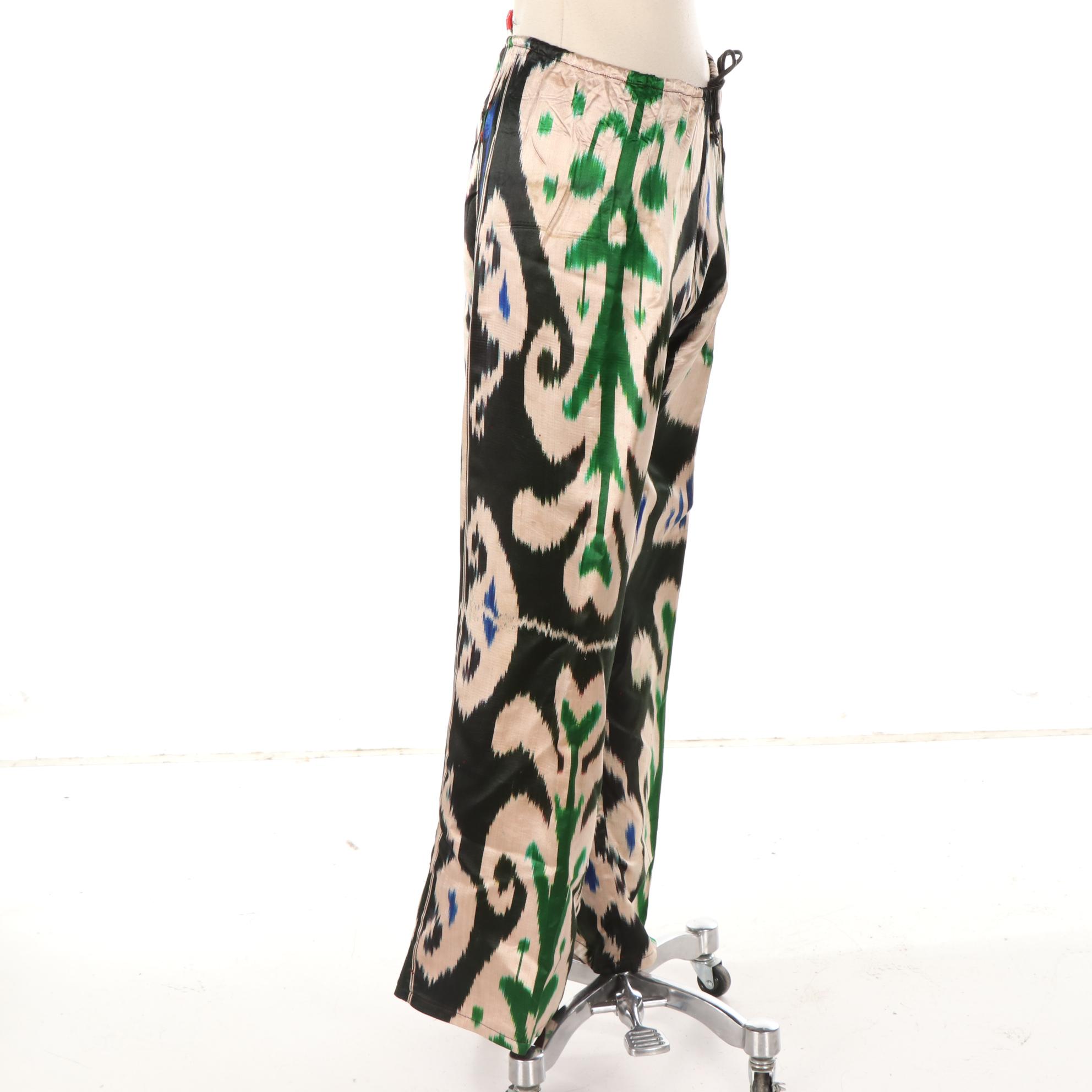 Silk Handmade Drawstring Waist Pants