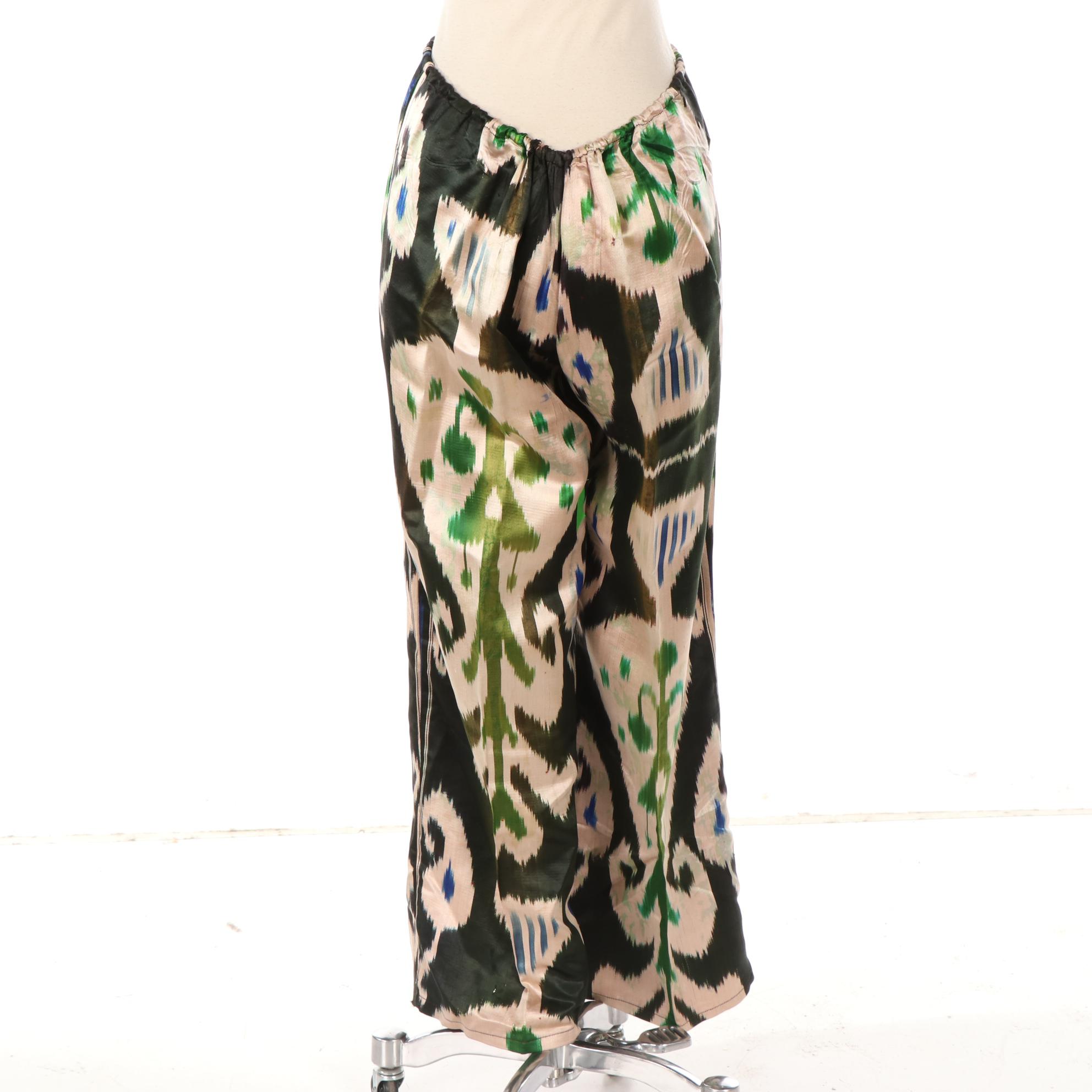 Silk Handmade Drawstring Waist Pants