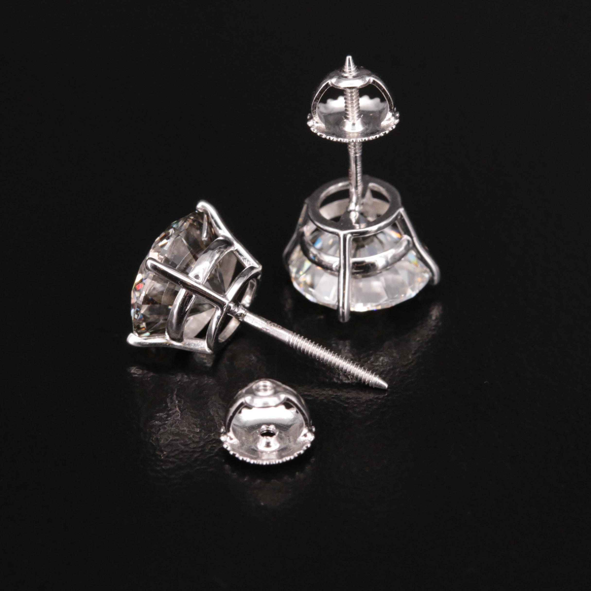 14K 6.12 CTW Lab Grown Diamond Stud Earrings