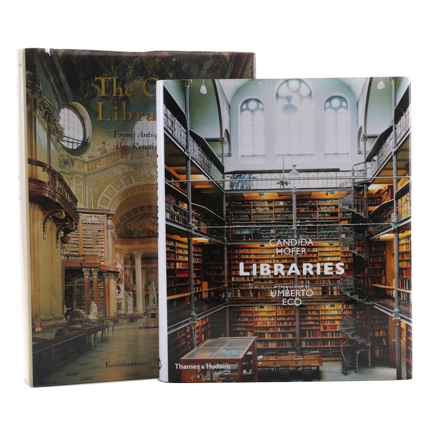 "The Great Libraries" by Konstantinos Staikos and "Libraries" by Candida Höfer