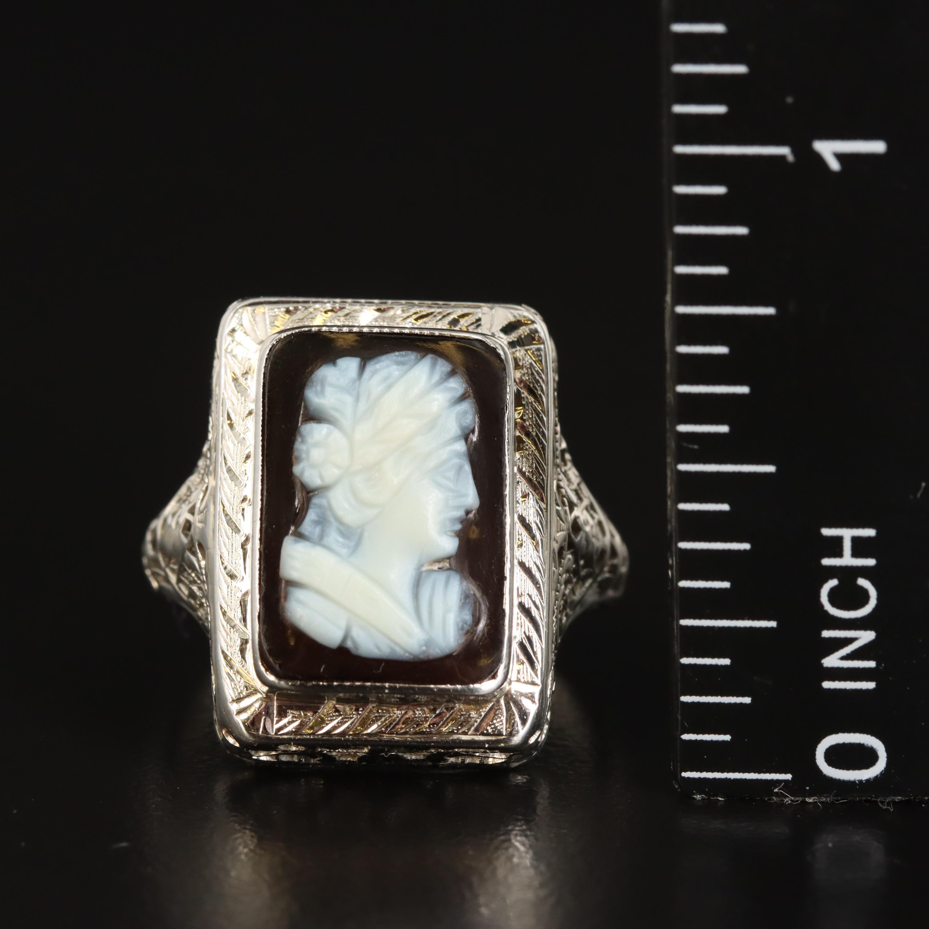 18K Sardonyx Cameo Ring