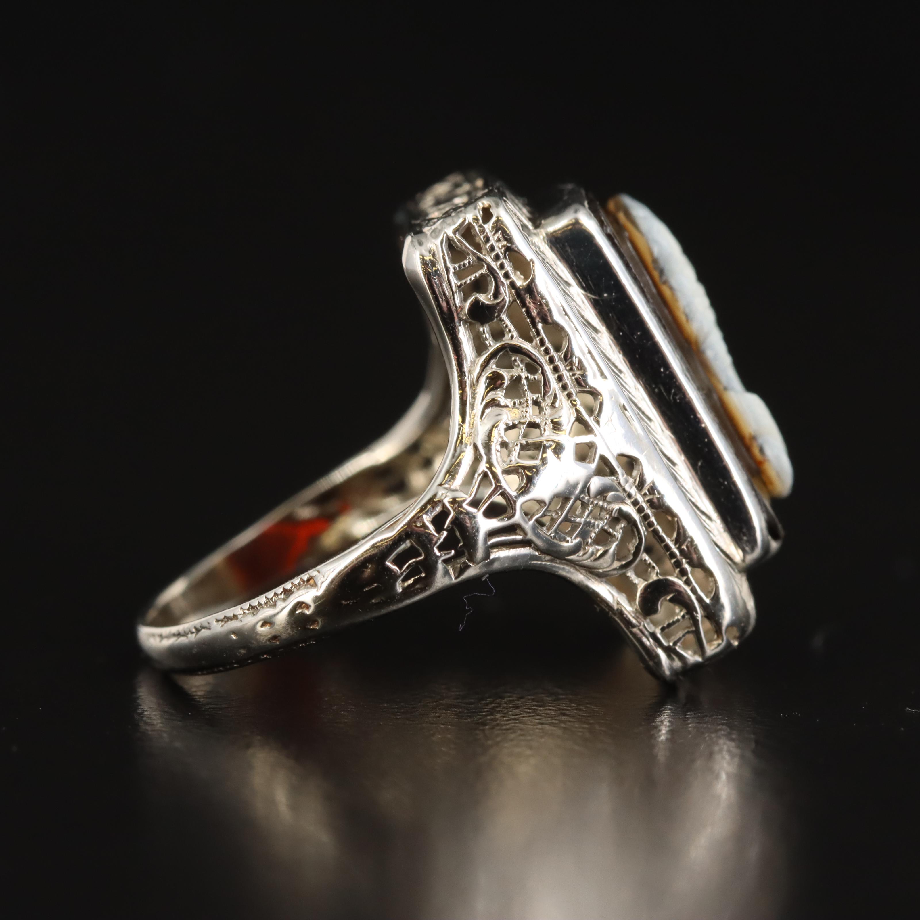 18K Sardonyx Cameo Ring