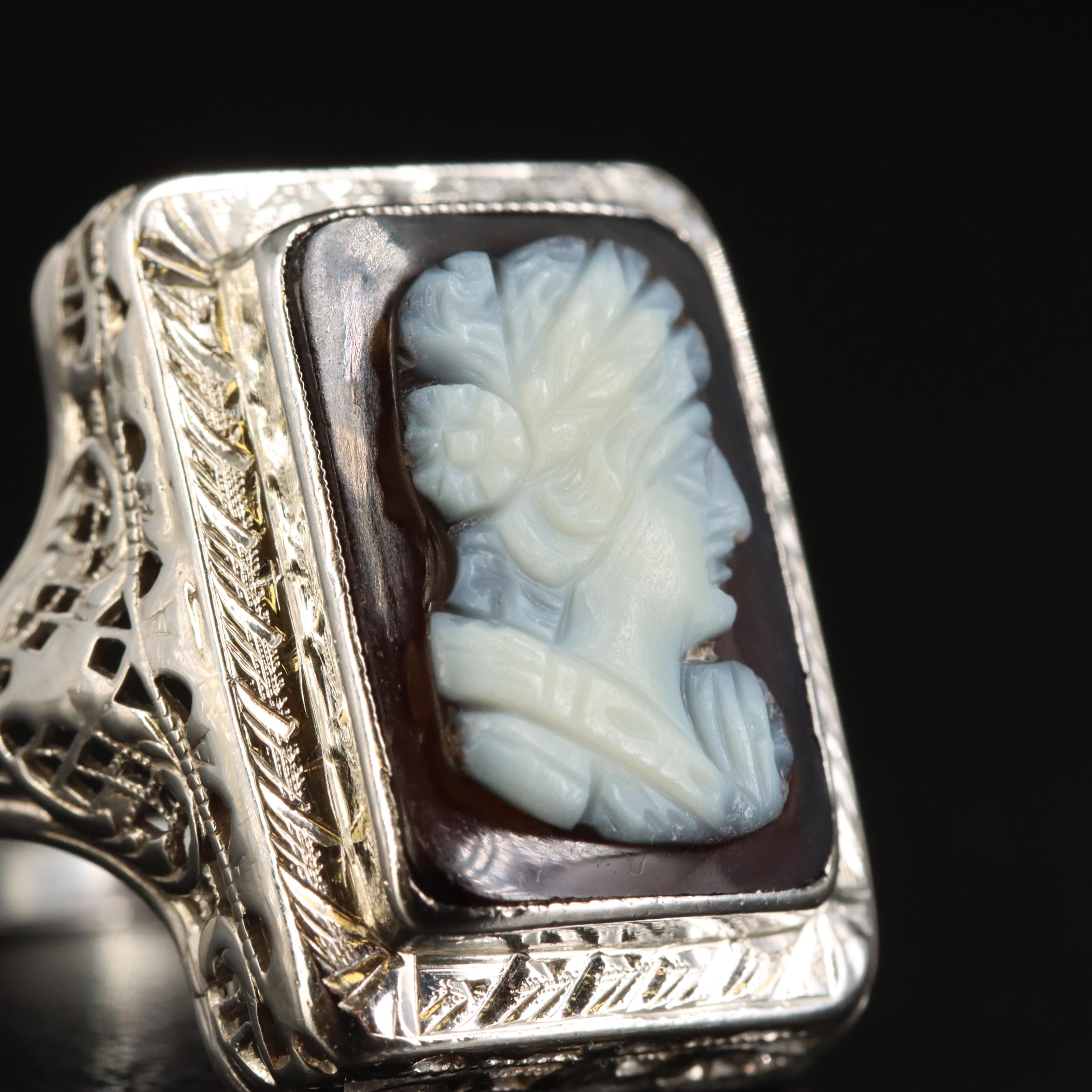 18K Sardonyx Cameo Ring