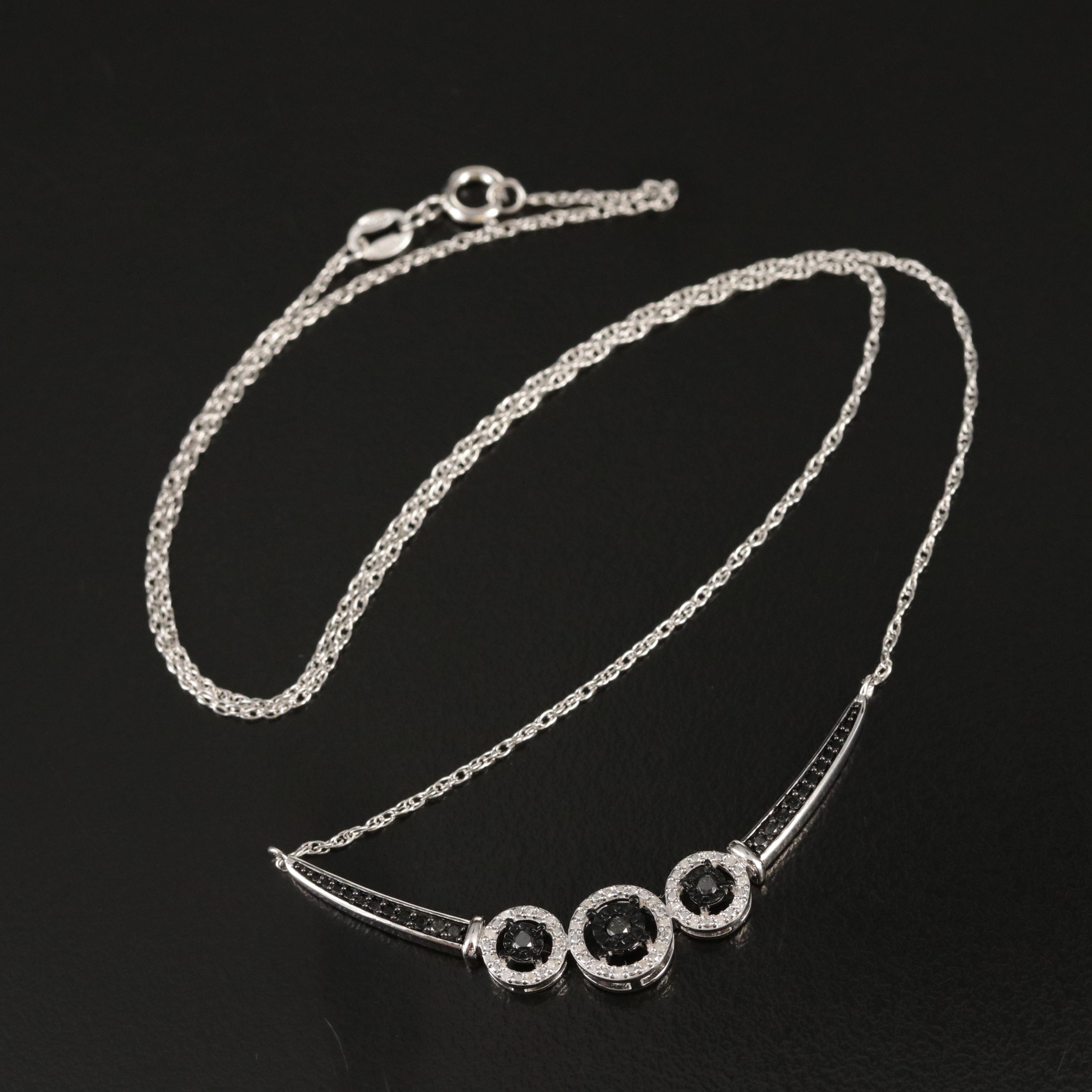 Sterling Diamond Necklace