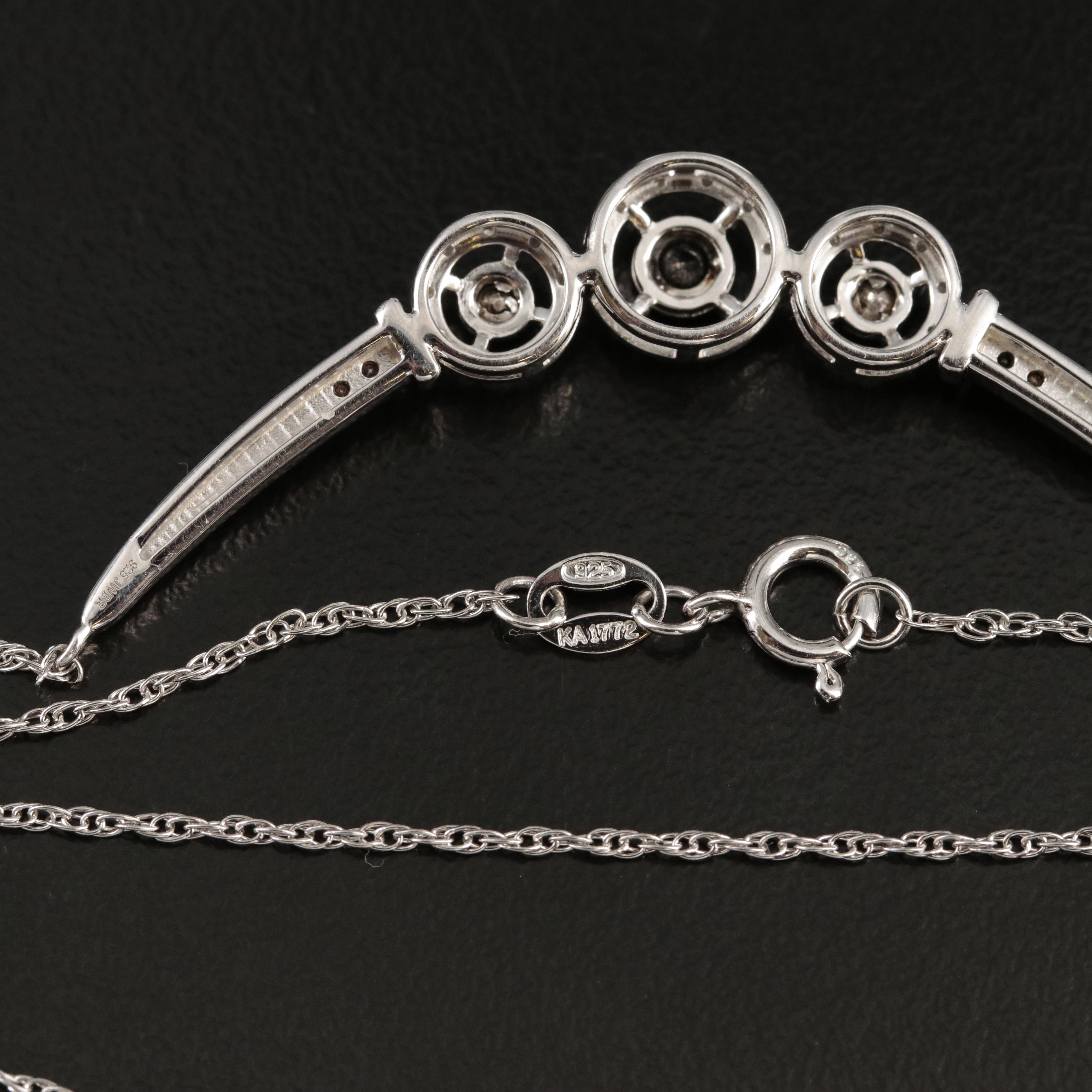 Sterling Diamond Necklace