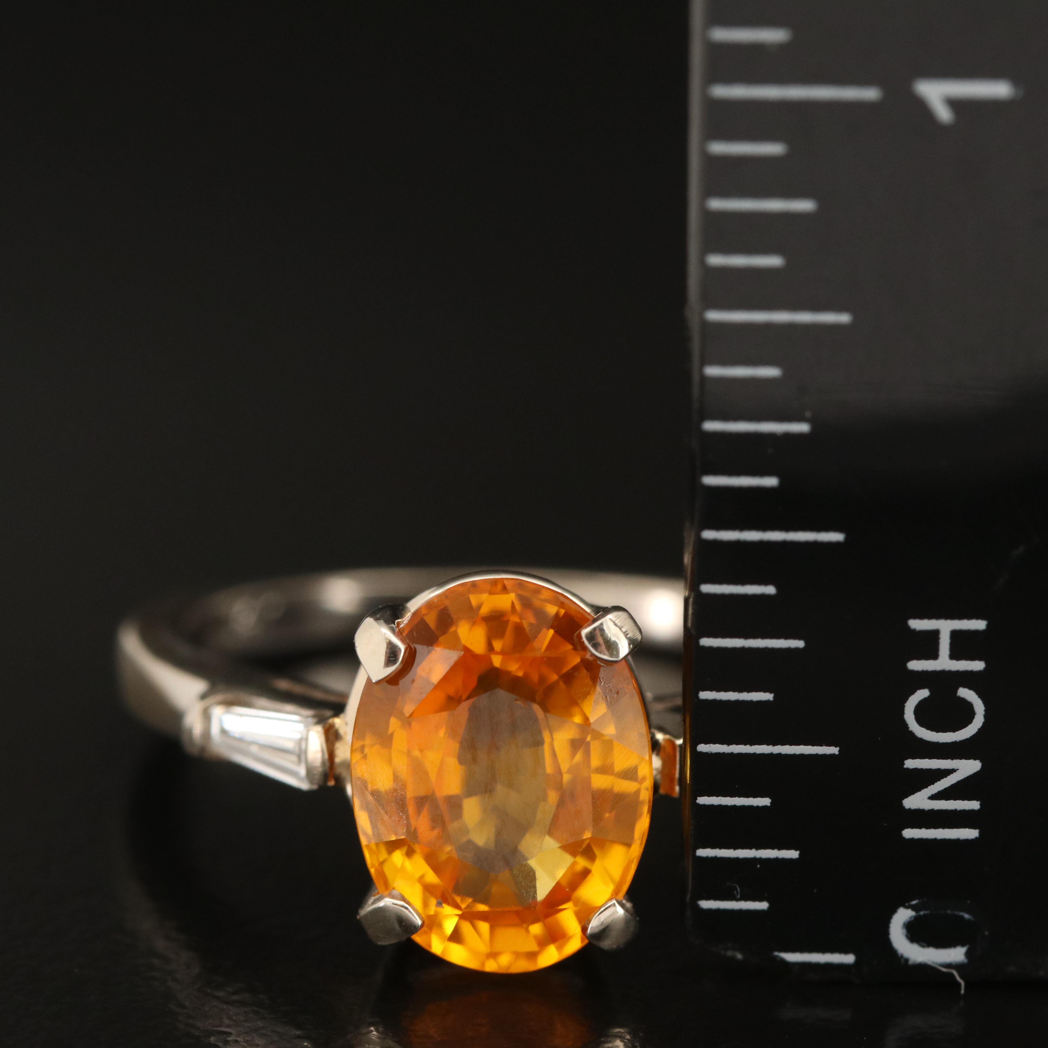 14K 4.10 CT Sapphire and Diamond Ring