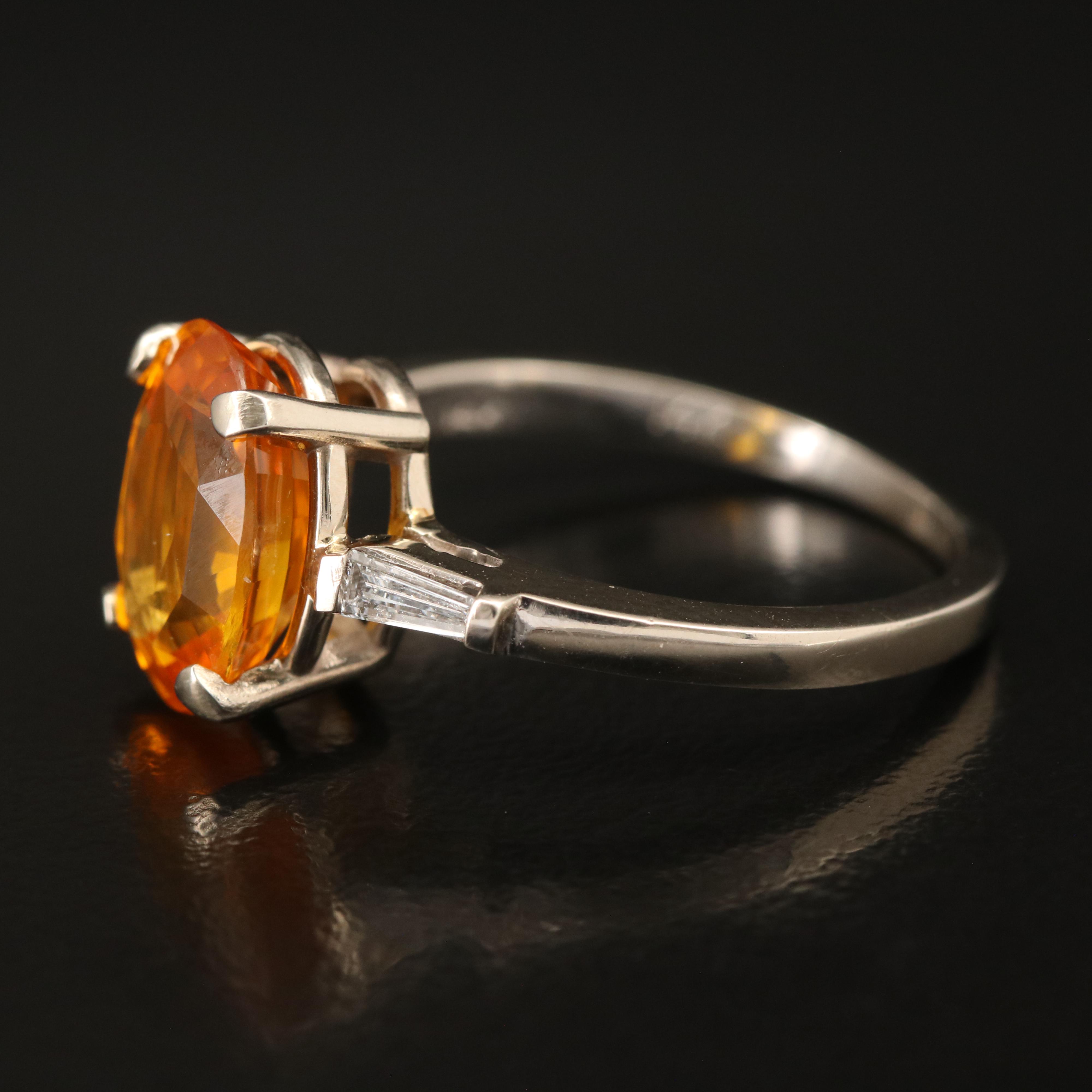 14K 4.10 CT Sapphire and Diamond Ring