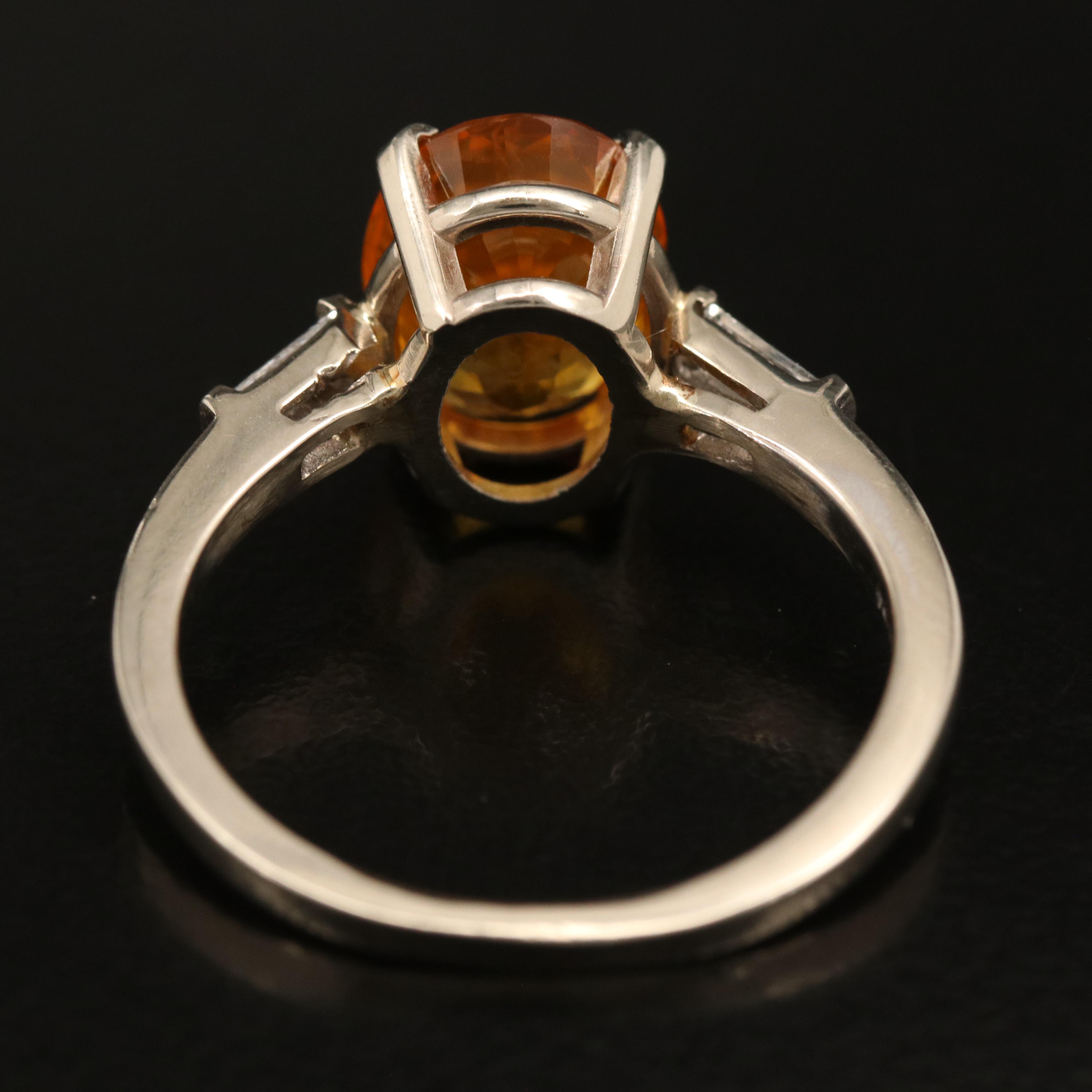 14K 4.10 CT Sapphire and Diamond Ring