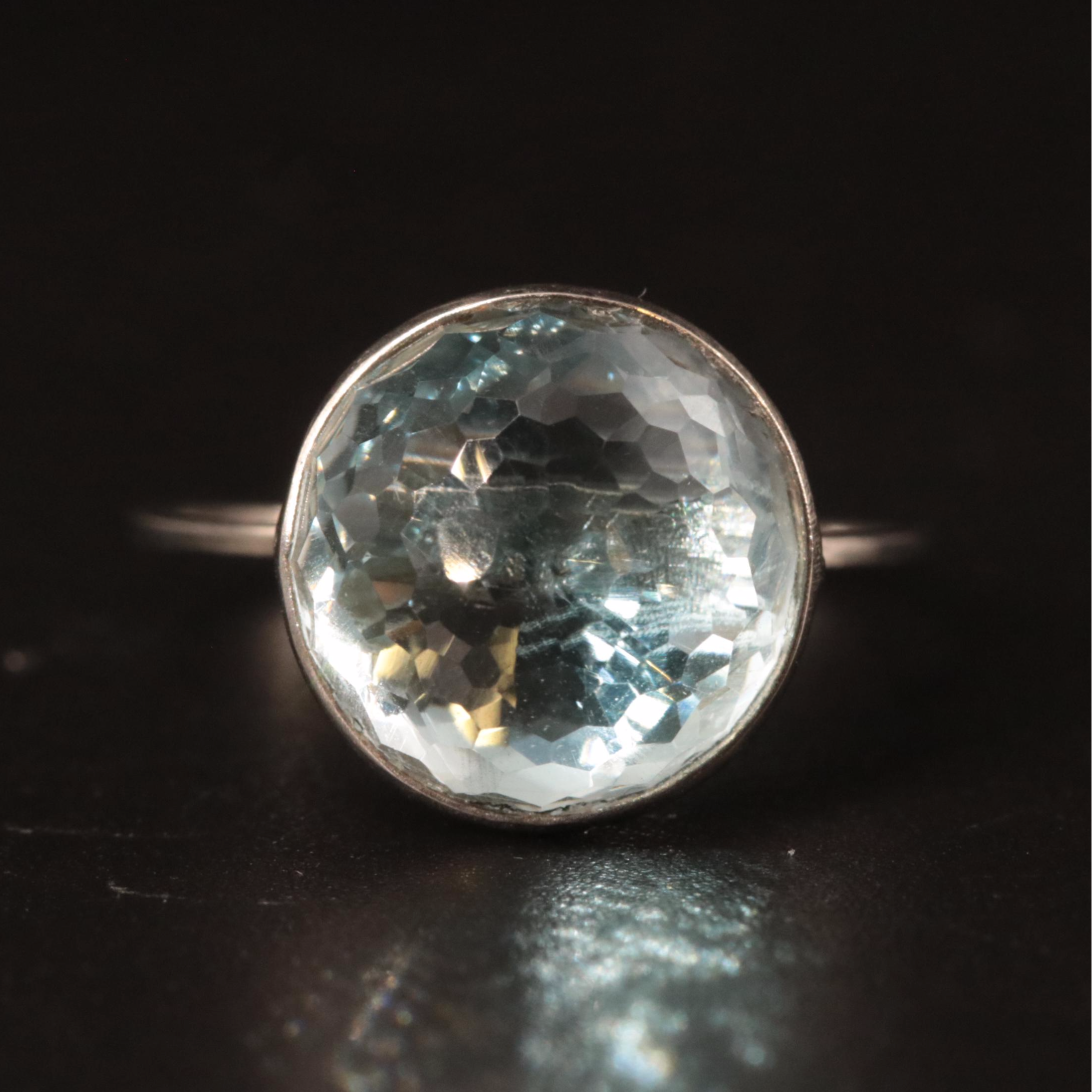 10K Blue Topaz Ring