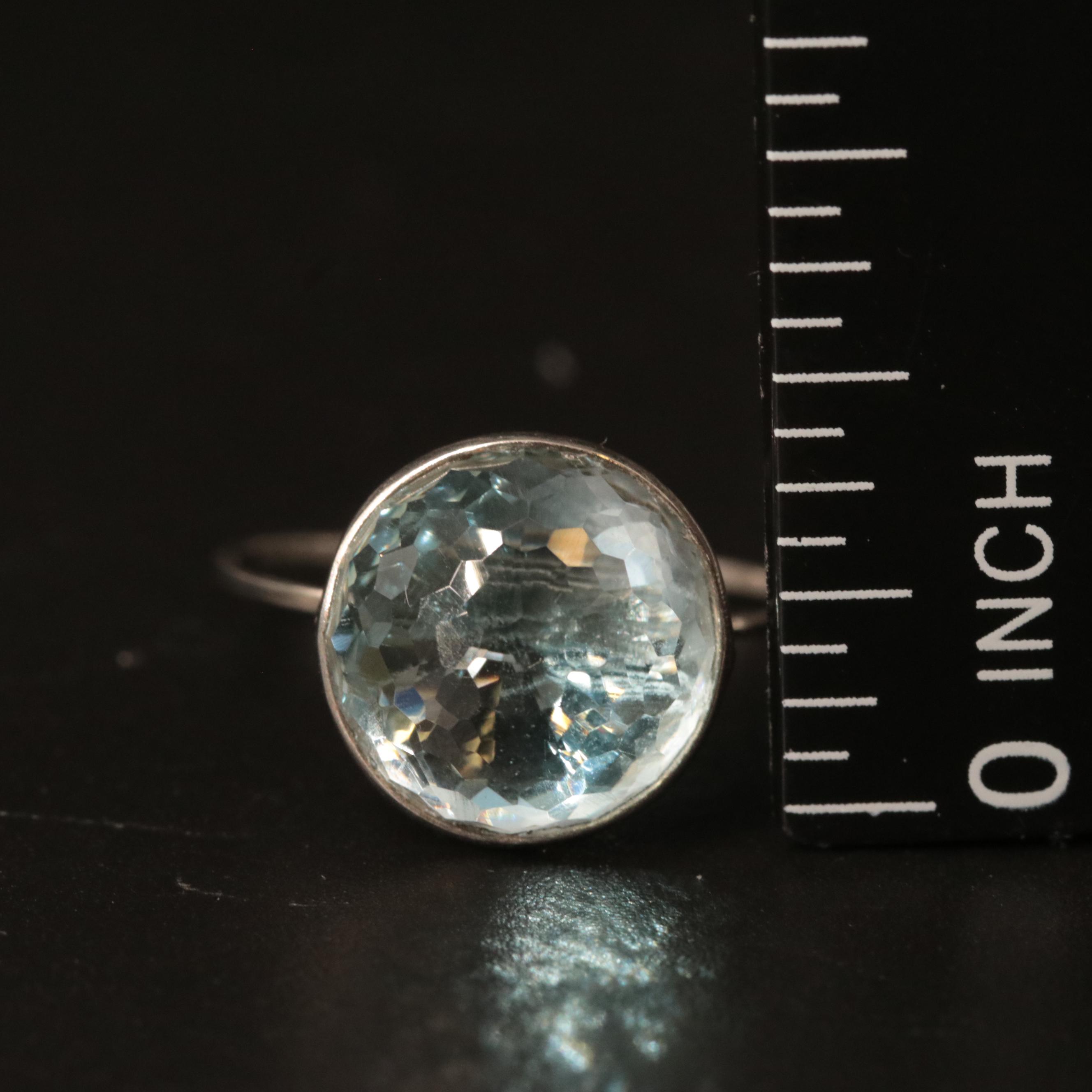 10K Blue Topaz Ring
