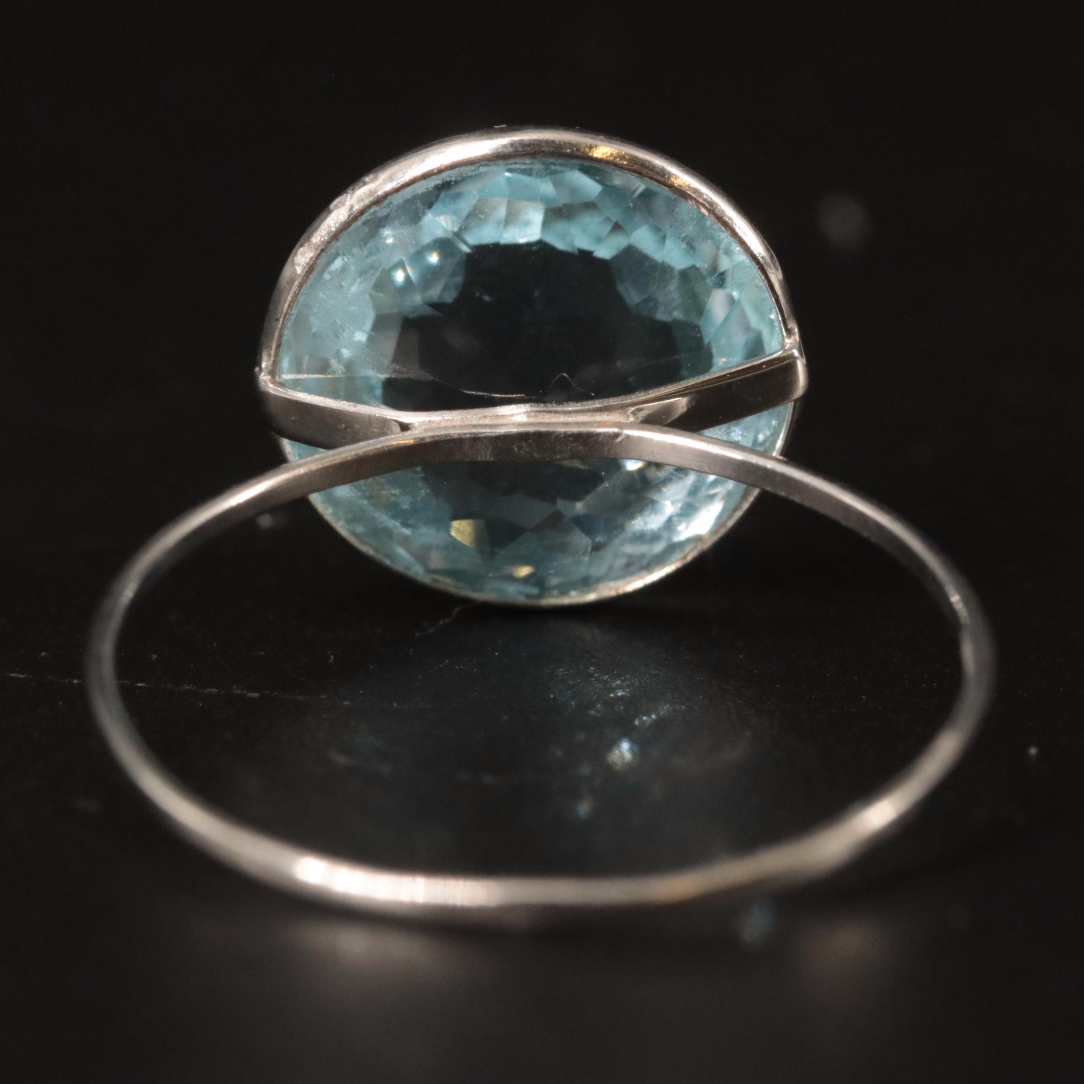 10K Blue Topaz Ring