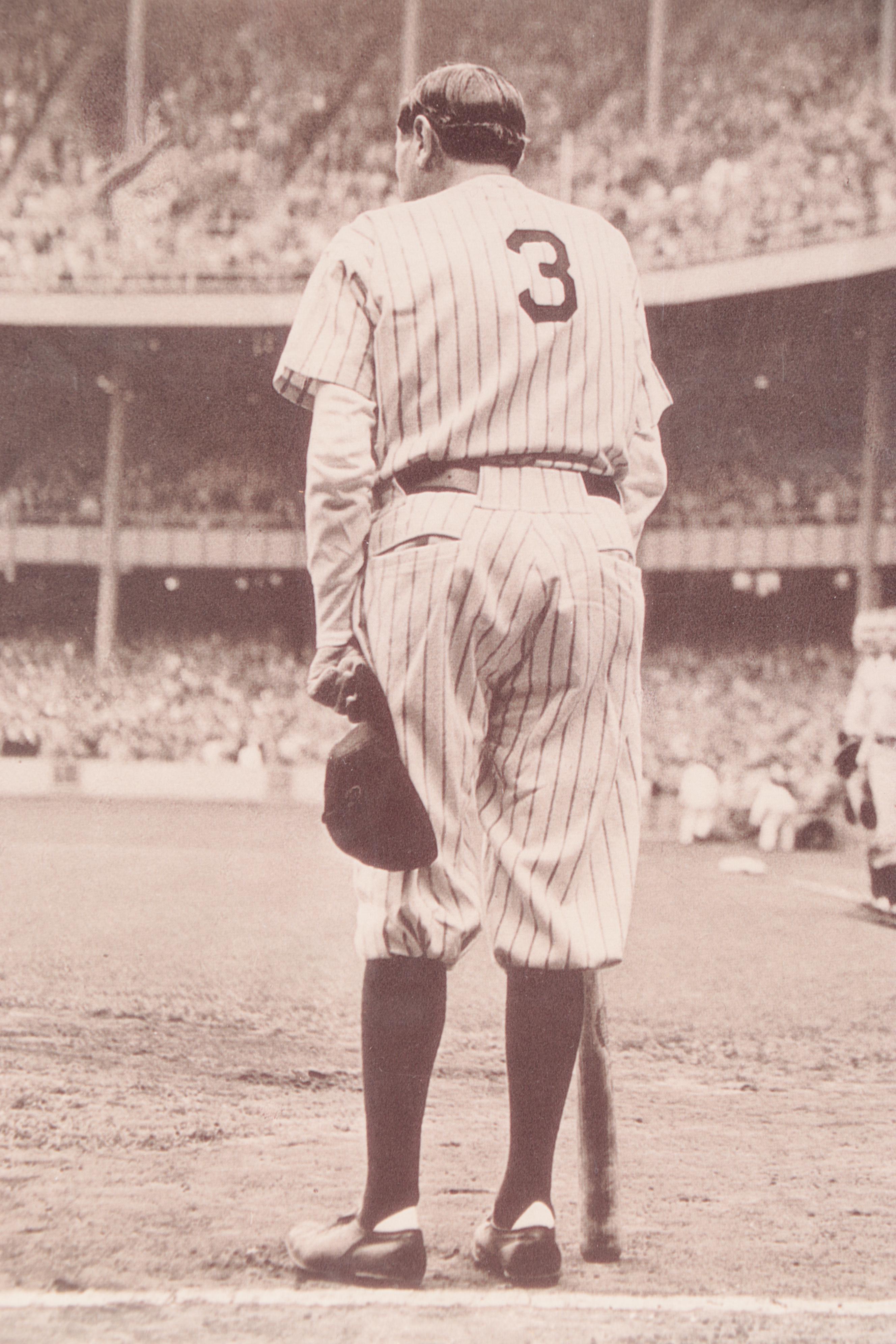 "The Babe Bows Out An American Classic" Babe Ruth Framed Baseball Print