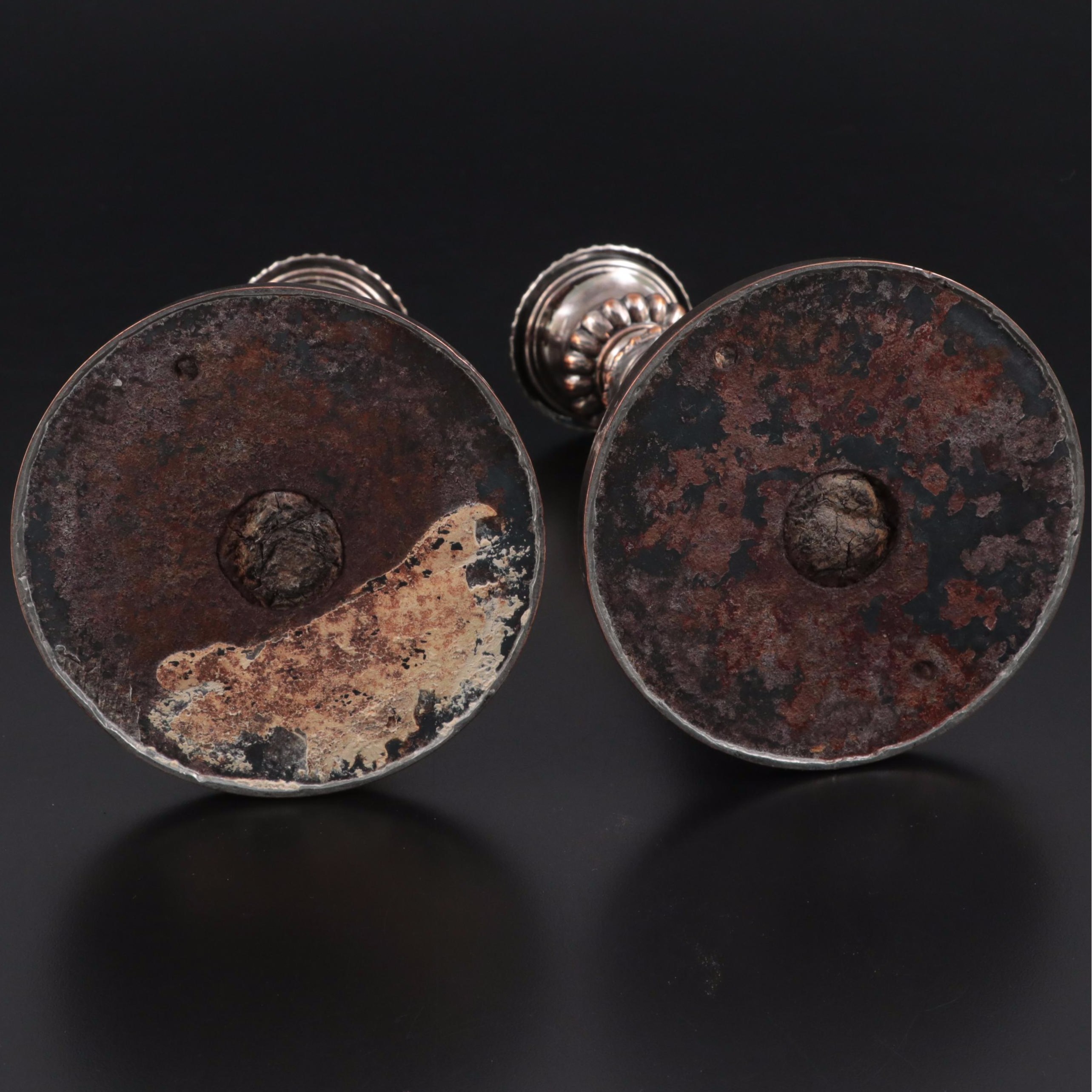 Pair of Old Sheffield Plate Telescopic Candlesticks, 19th Century