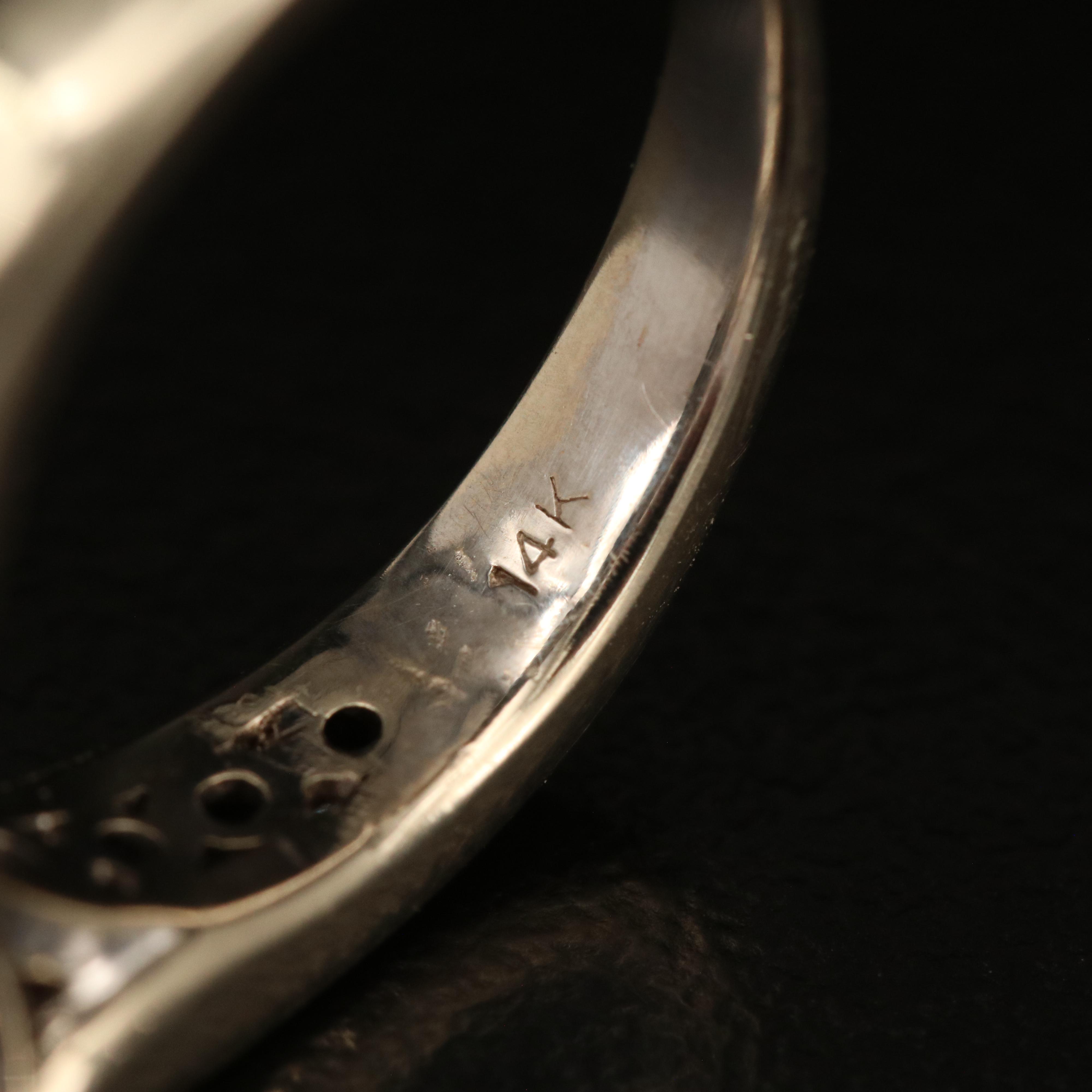 14K 1.66 CT Sapphire and Diamond Ring