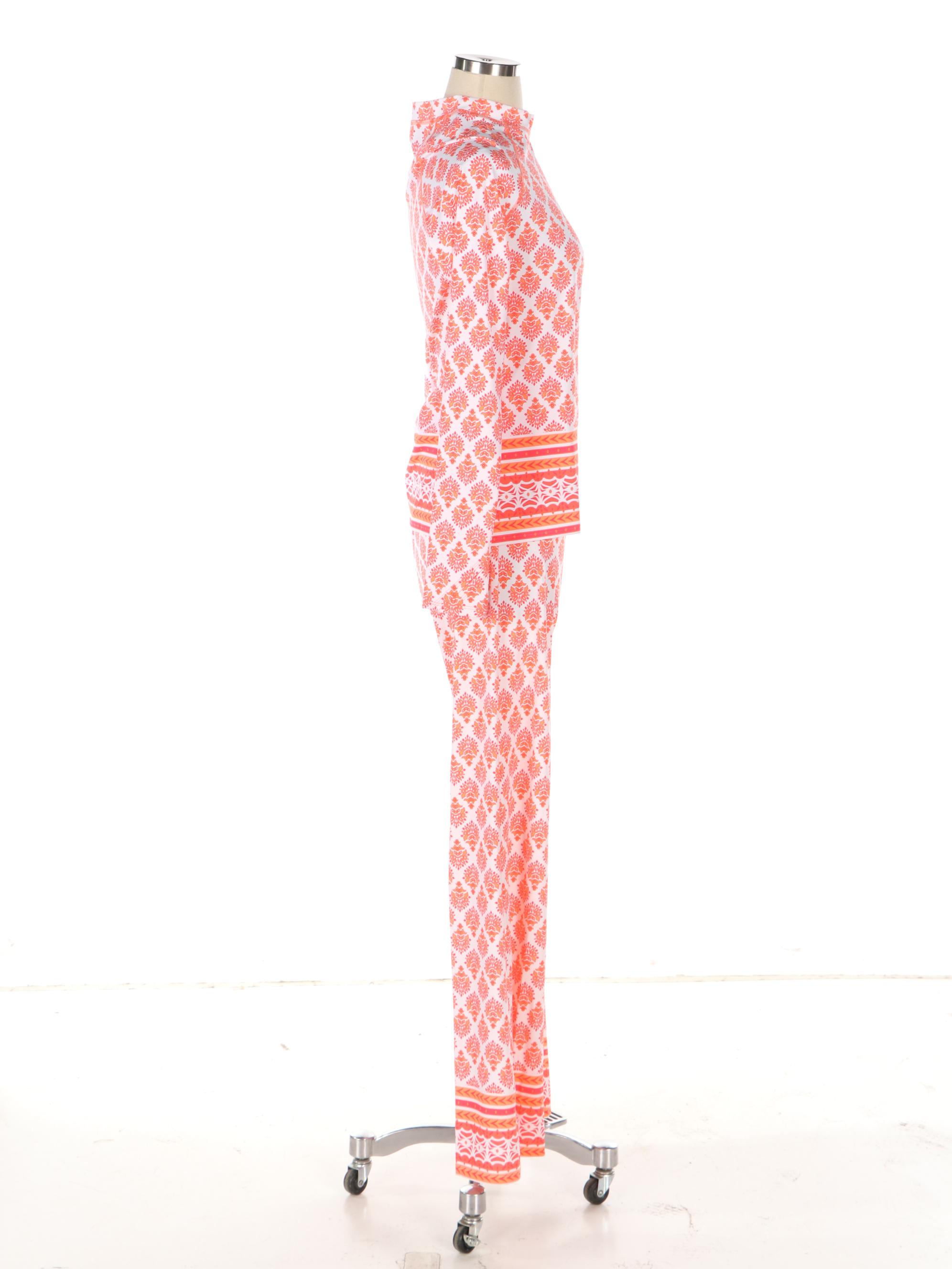 Cabana Life Sun Protection Long Sleeve Top and Pants, New with Tag