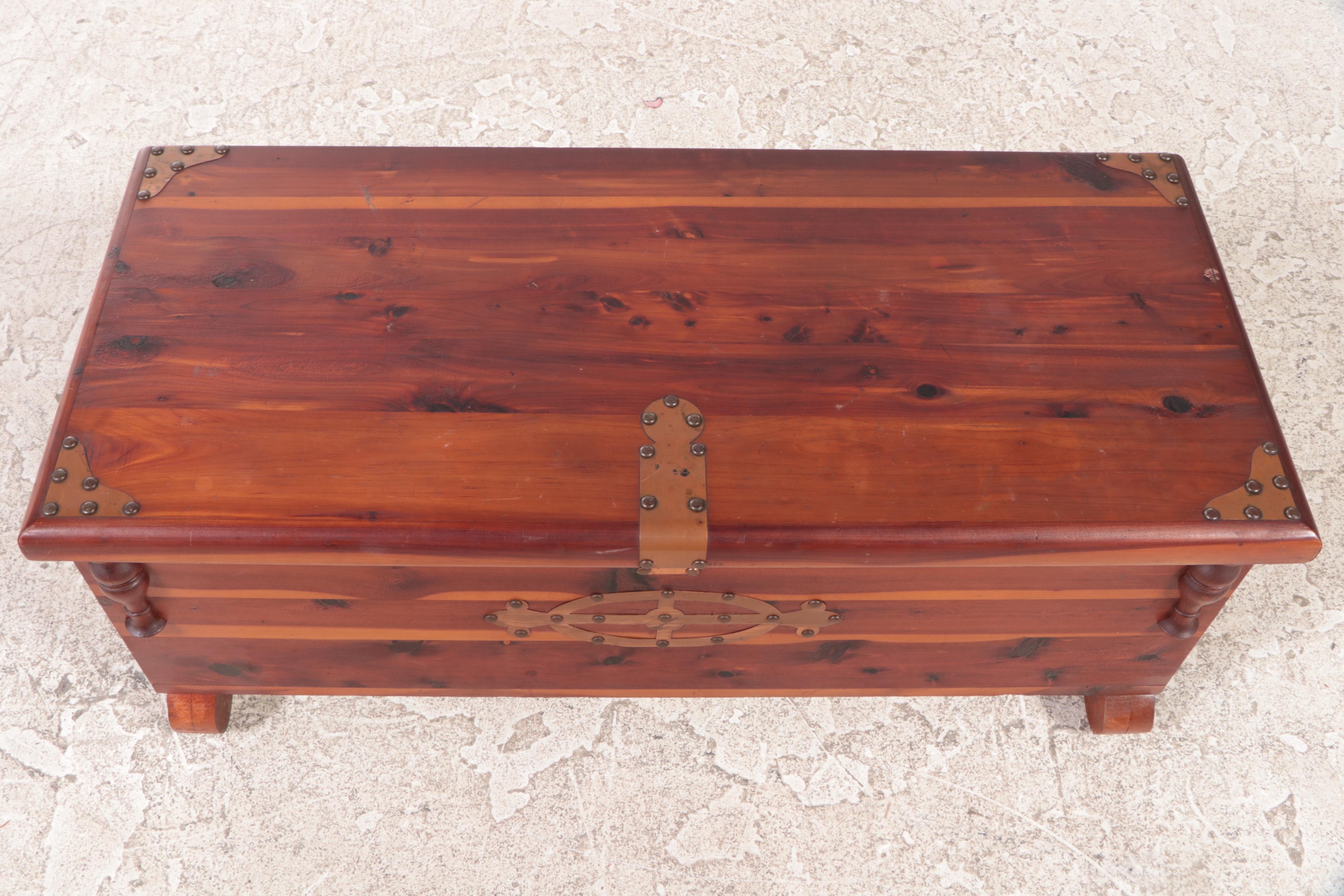 Copper-Mounted Cedar Blanket Chest, Early 20th Century