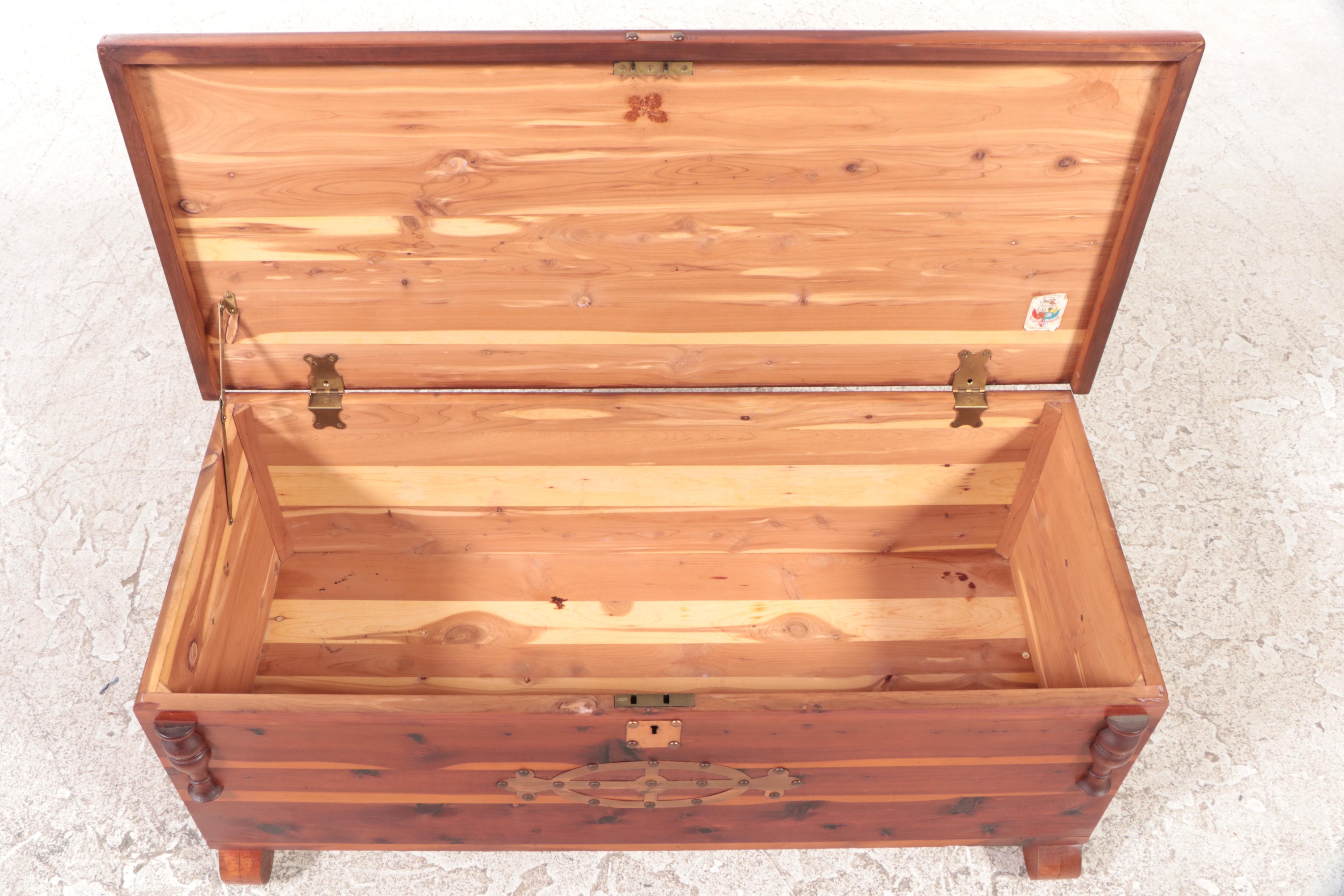 Copper-Mounted Cedar Blanket Chest, Early 20th Century