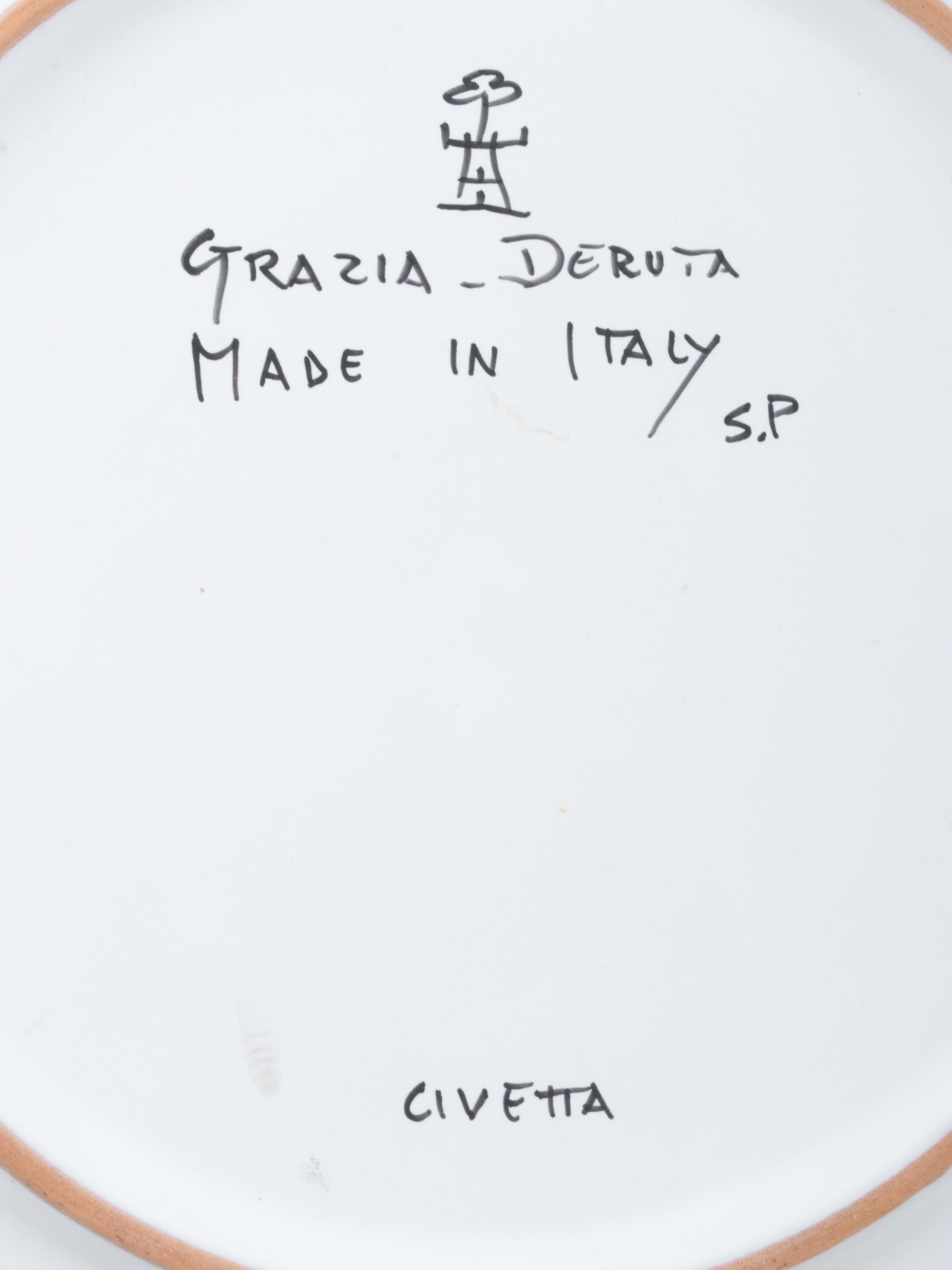 Grazia and Fratelli Deruta Italian Majolica Pottery Tableware