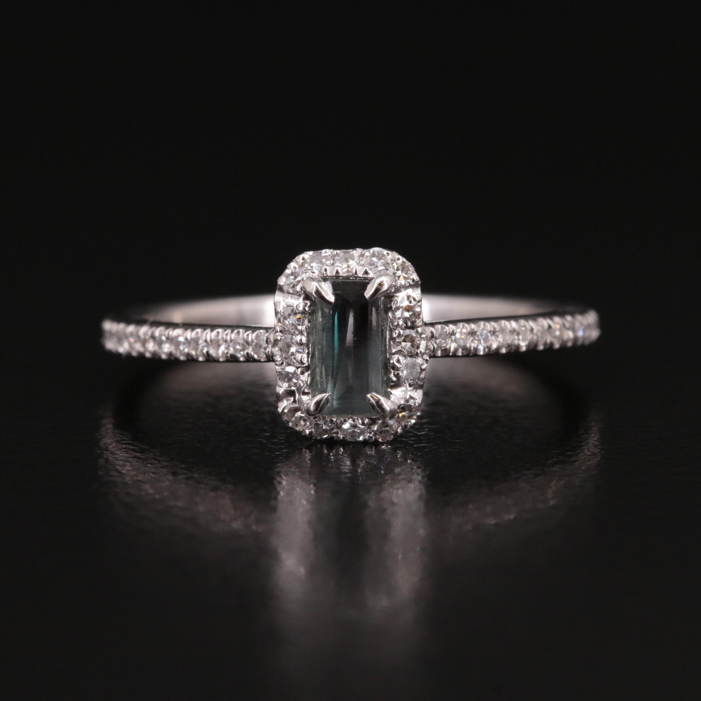 Platinum Alexandrite and Diamond Ring with GIA Report