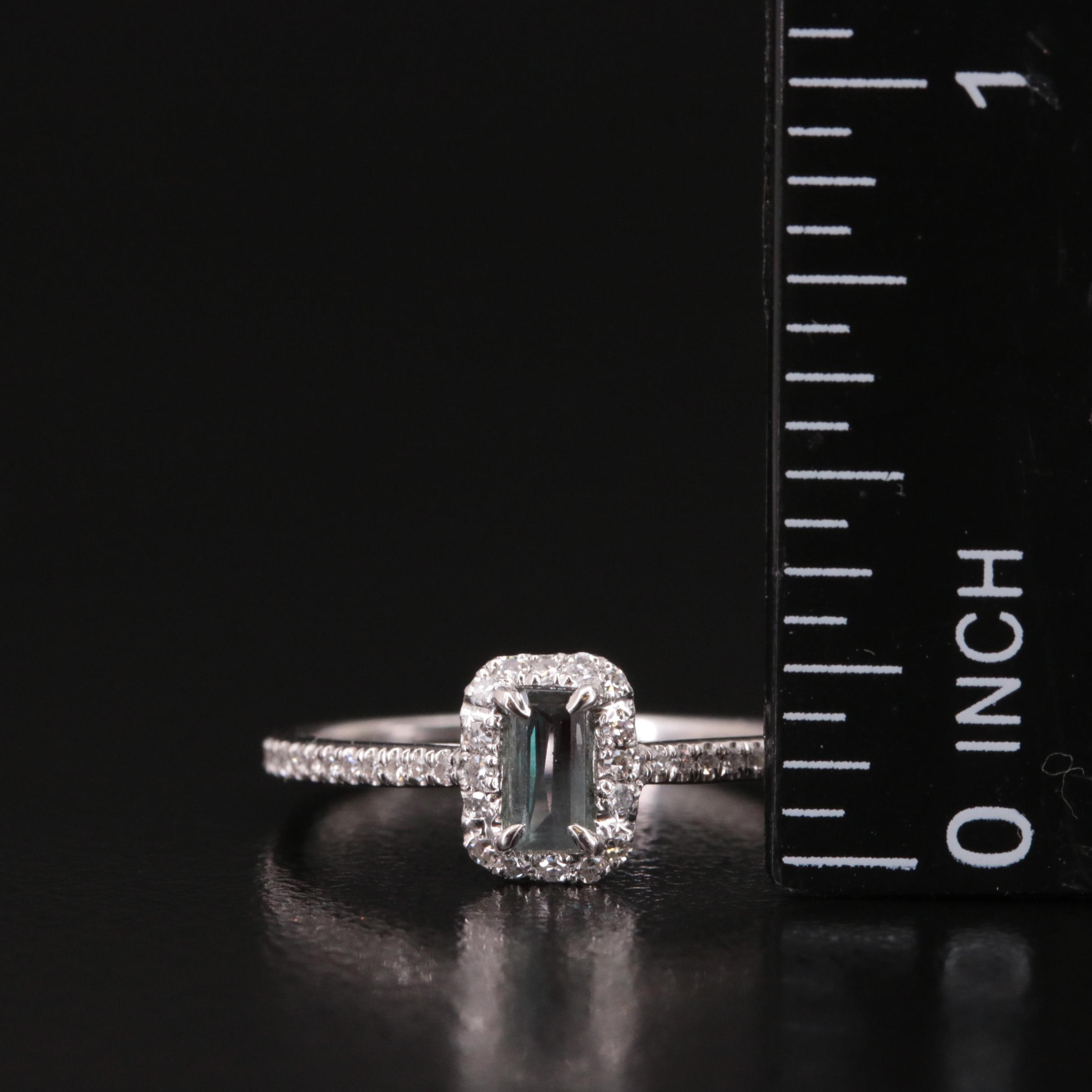 Platinum Alexandrite and Diamond Ring with GIA Report