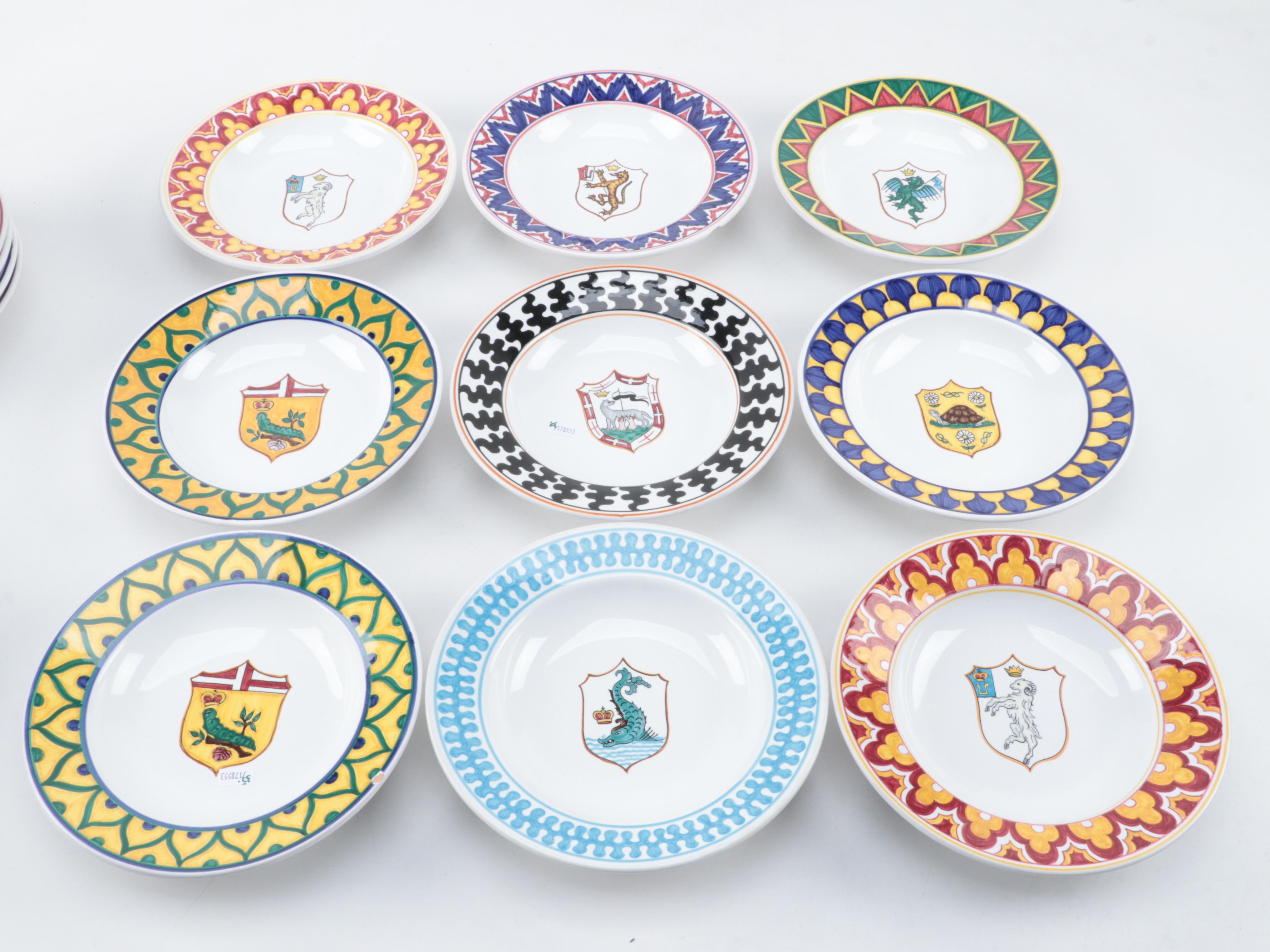 Grazia and Fratelli Deruta Italian Majolica Pottery Tableware