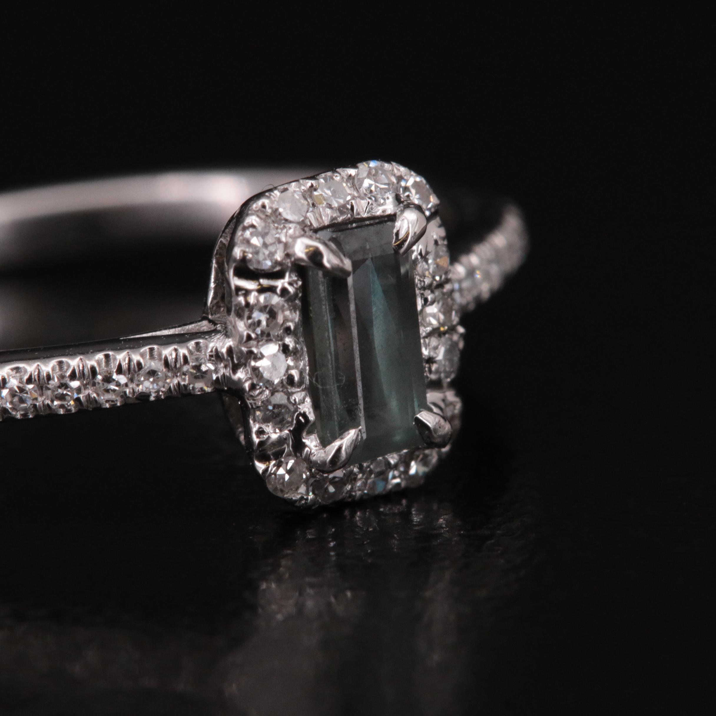 Platinum Alexandrite and Diamond Ring with GIA Report