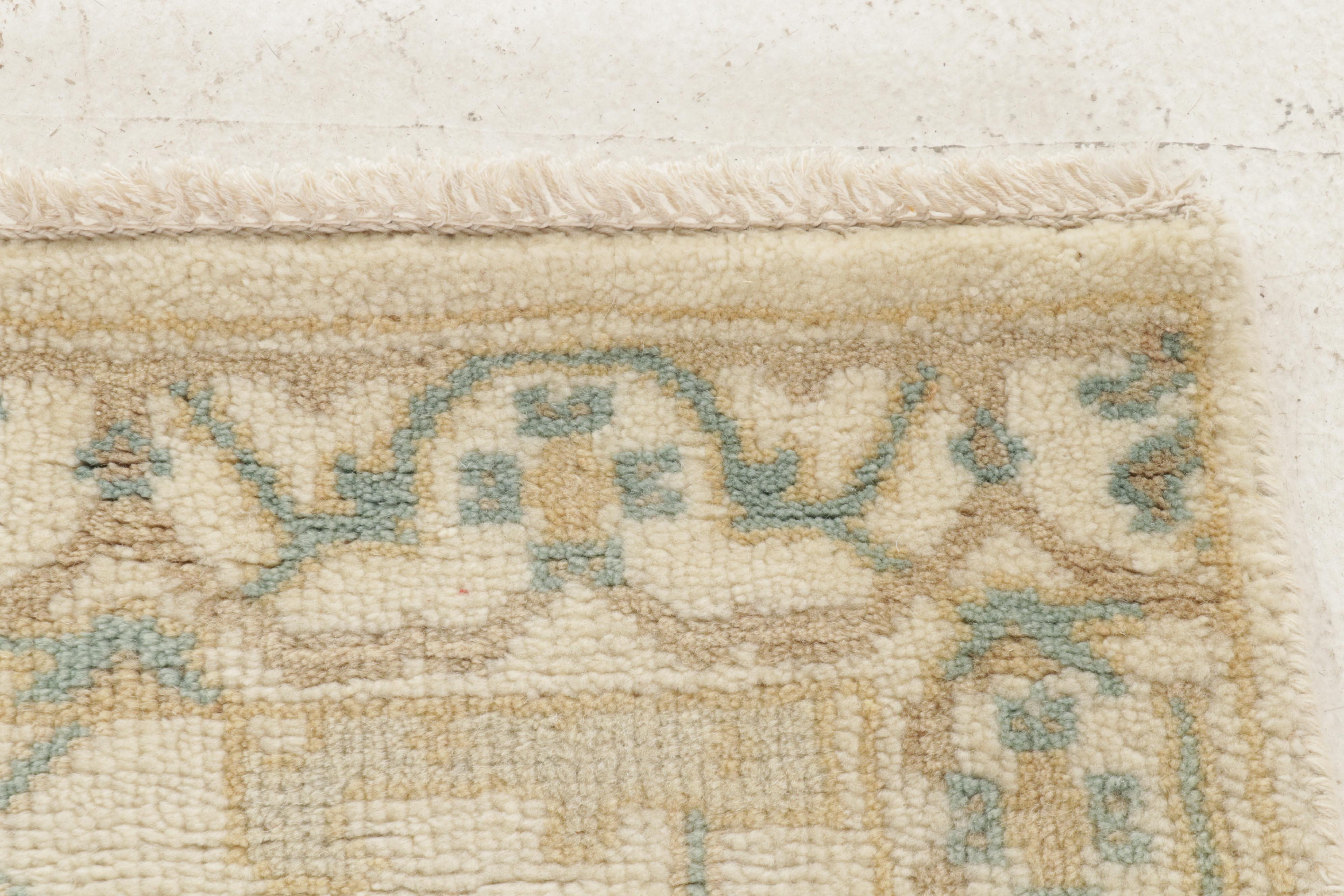 2'6 x 7'11 Hand-Knotted Turkish Oushak Carpet Runner