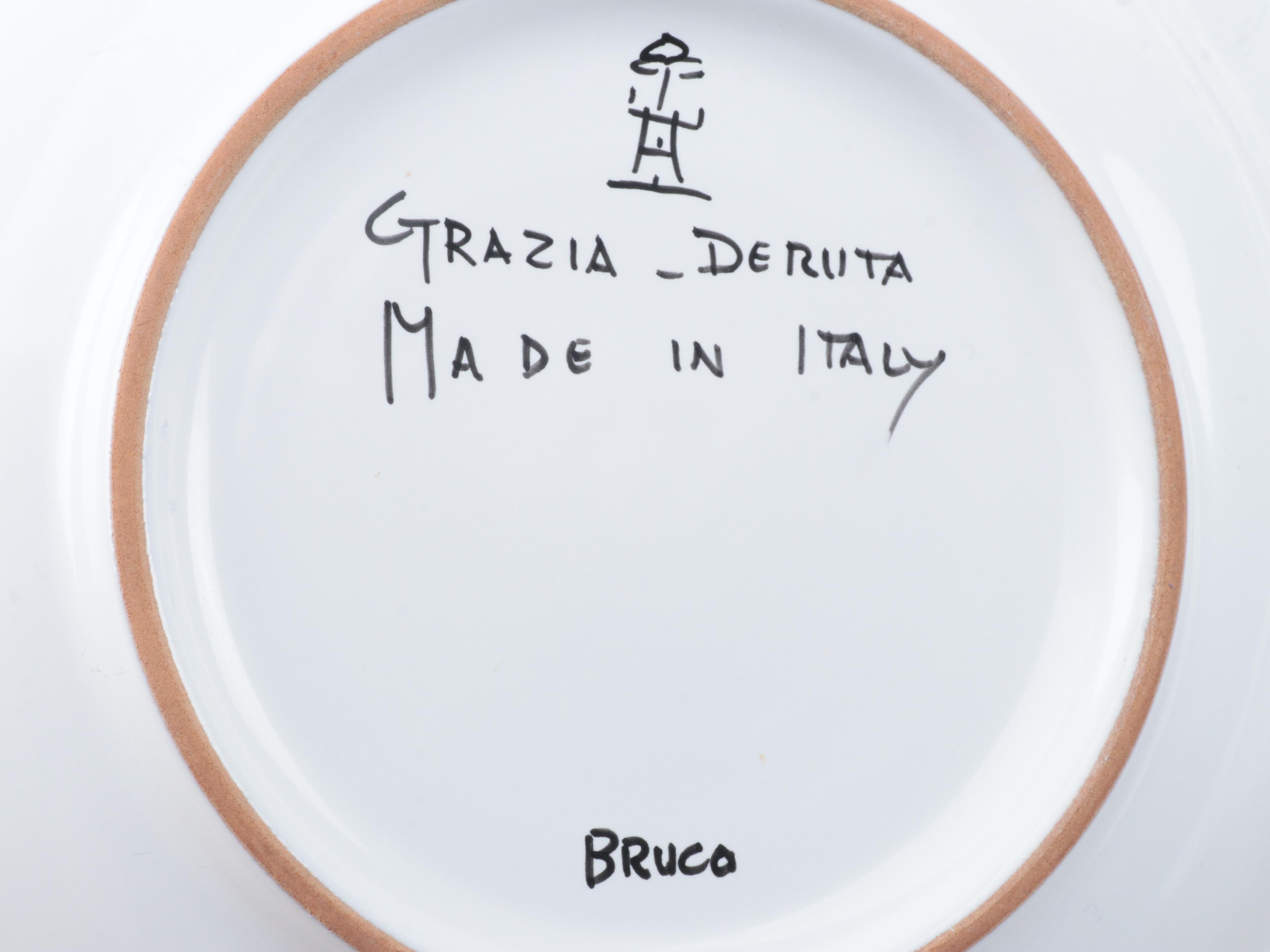 Grazia and Fratelli Deruta Italian Majolica Pottery Tableware