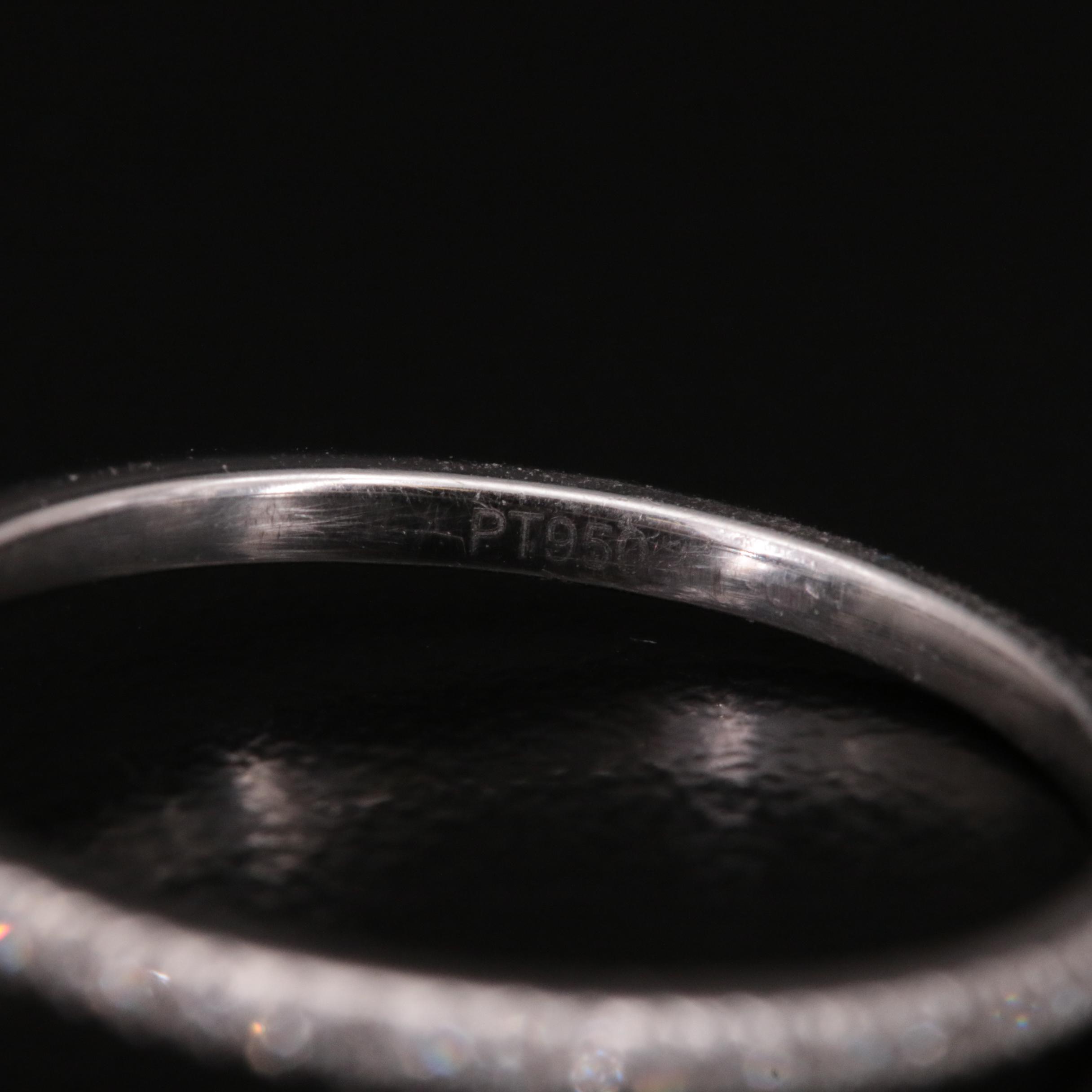 Platinum Alexandrite and Diamond Ring with GIA Report