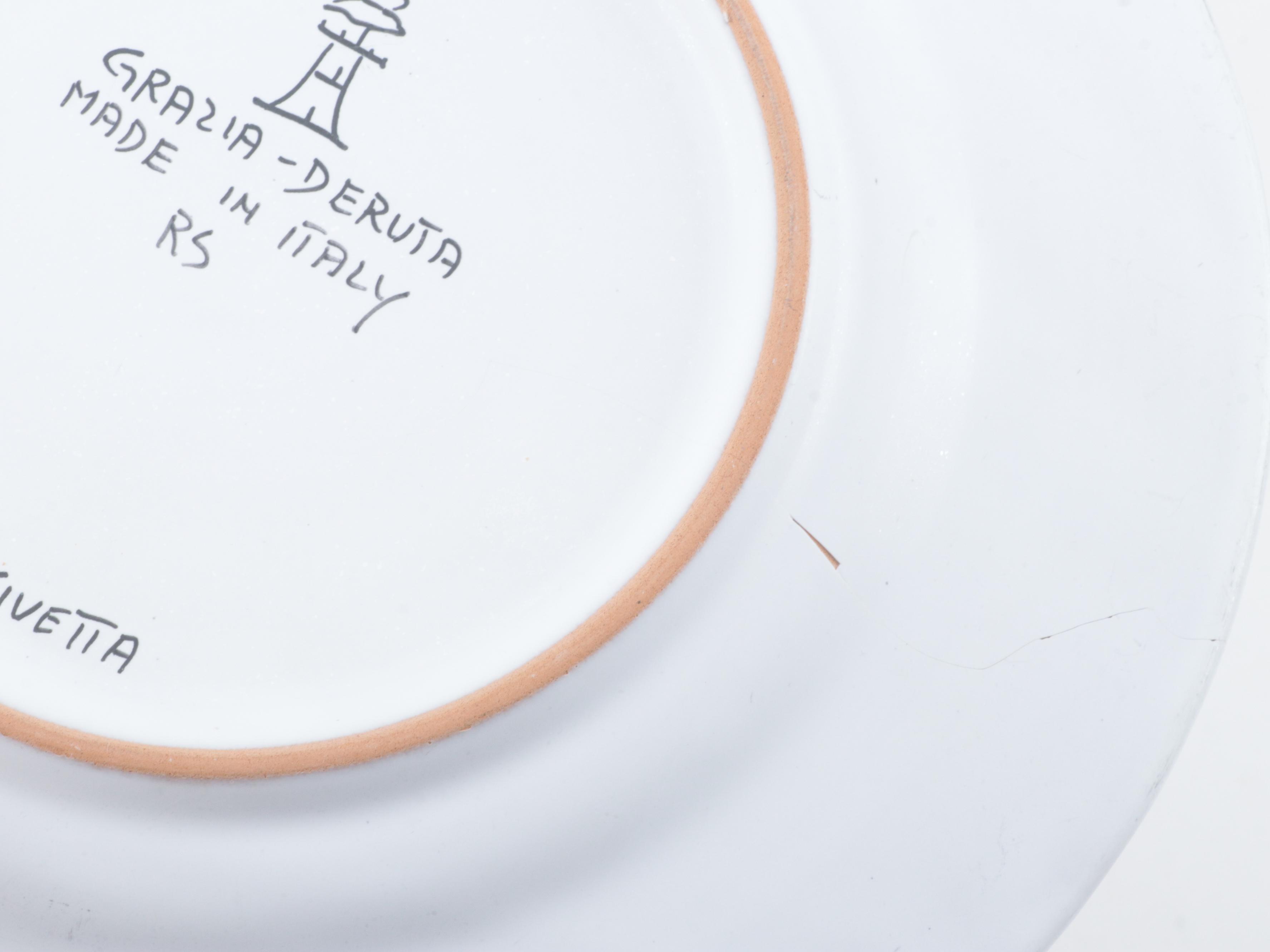 Grazia and Fratelli Deruta Italian Majolica Pottery Tableware