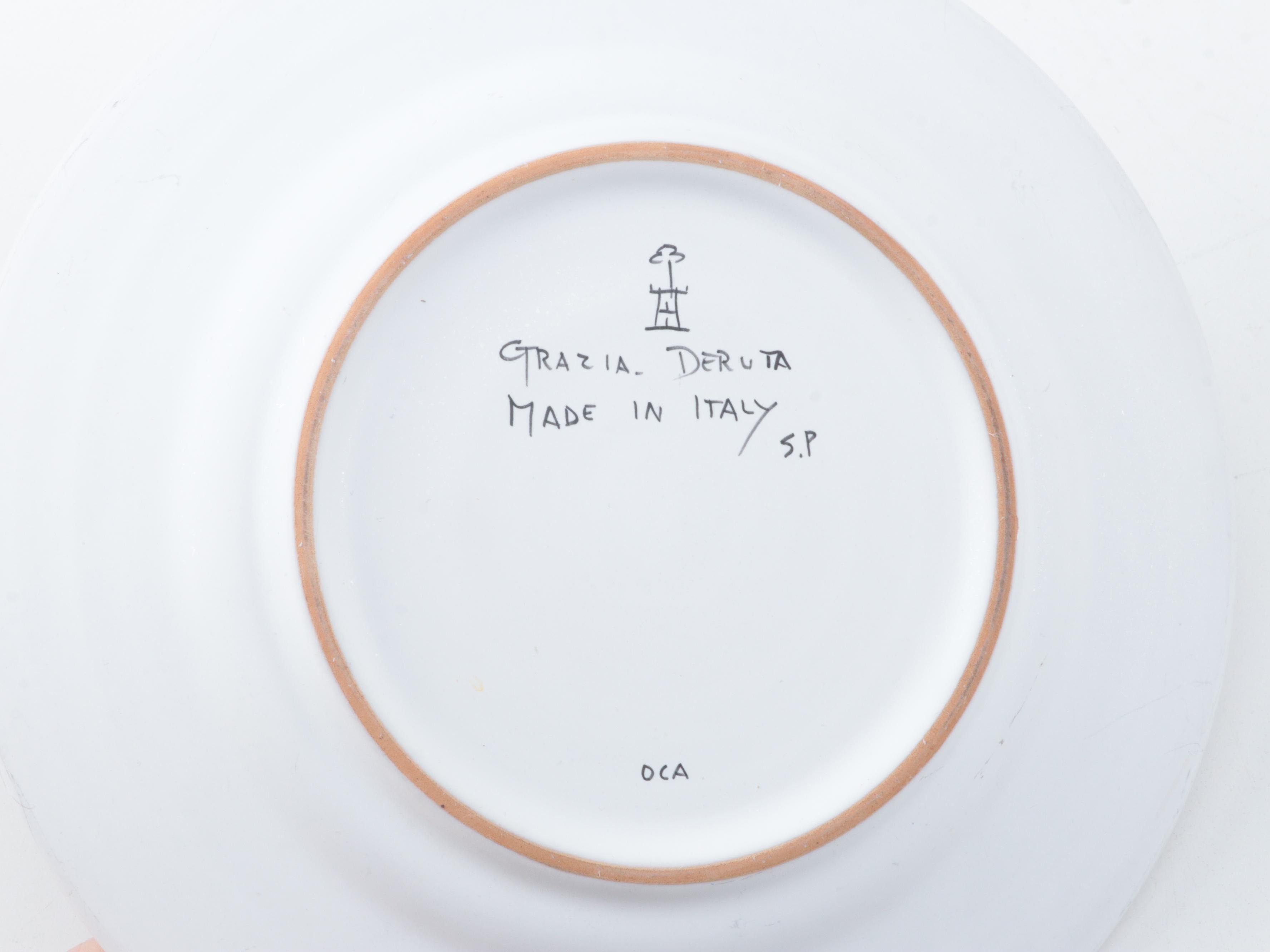 Grazia and Fratelli Deruta Italian Majolica Pottery Tableware