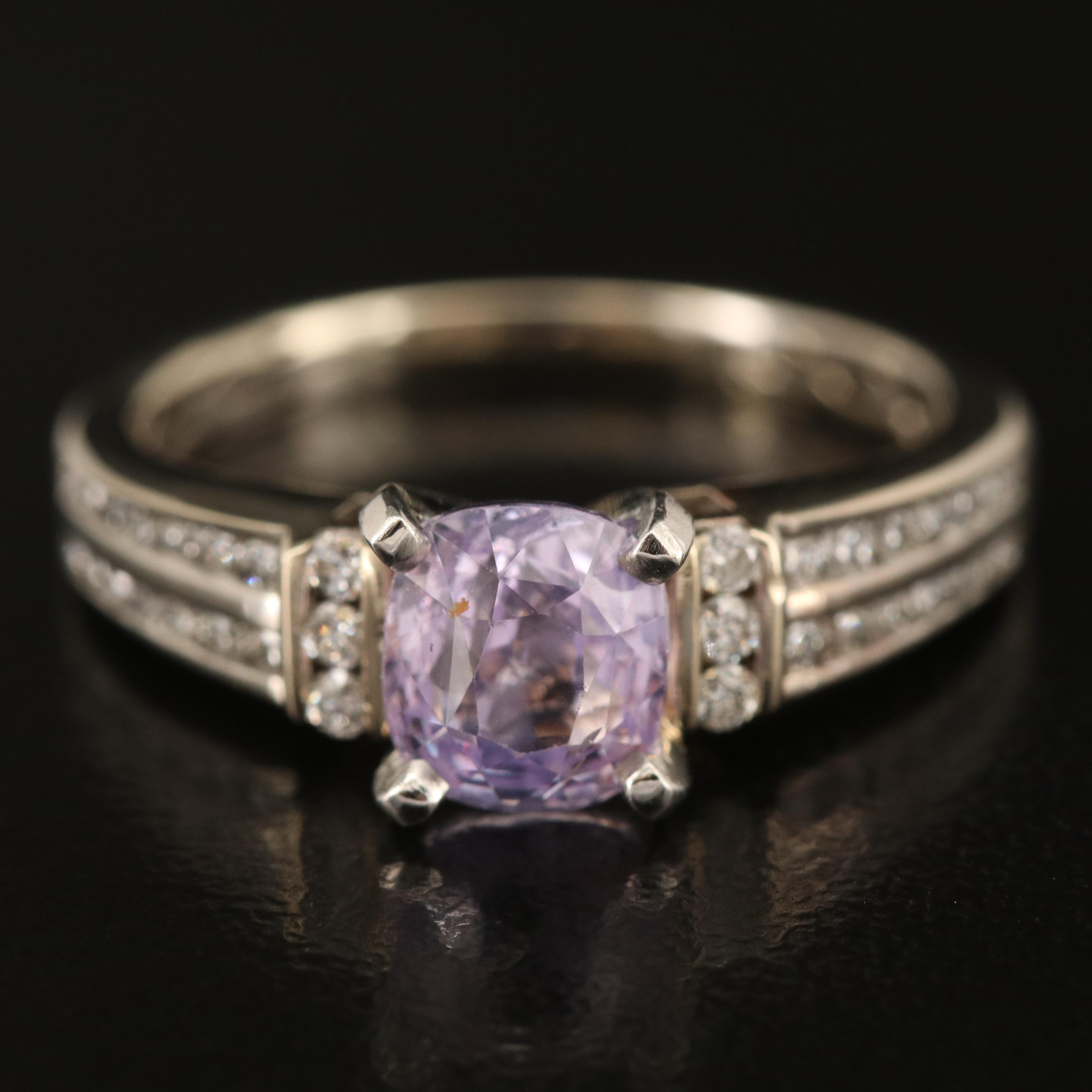 14K 2.07 CT Sapphire and Diamond Ring