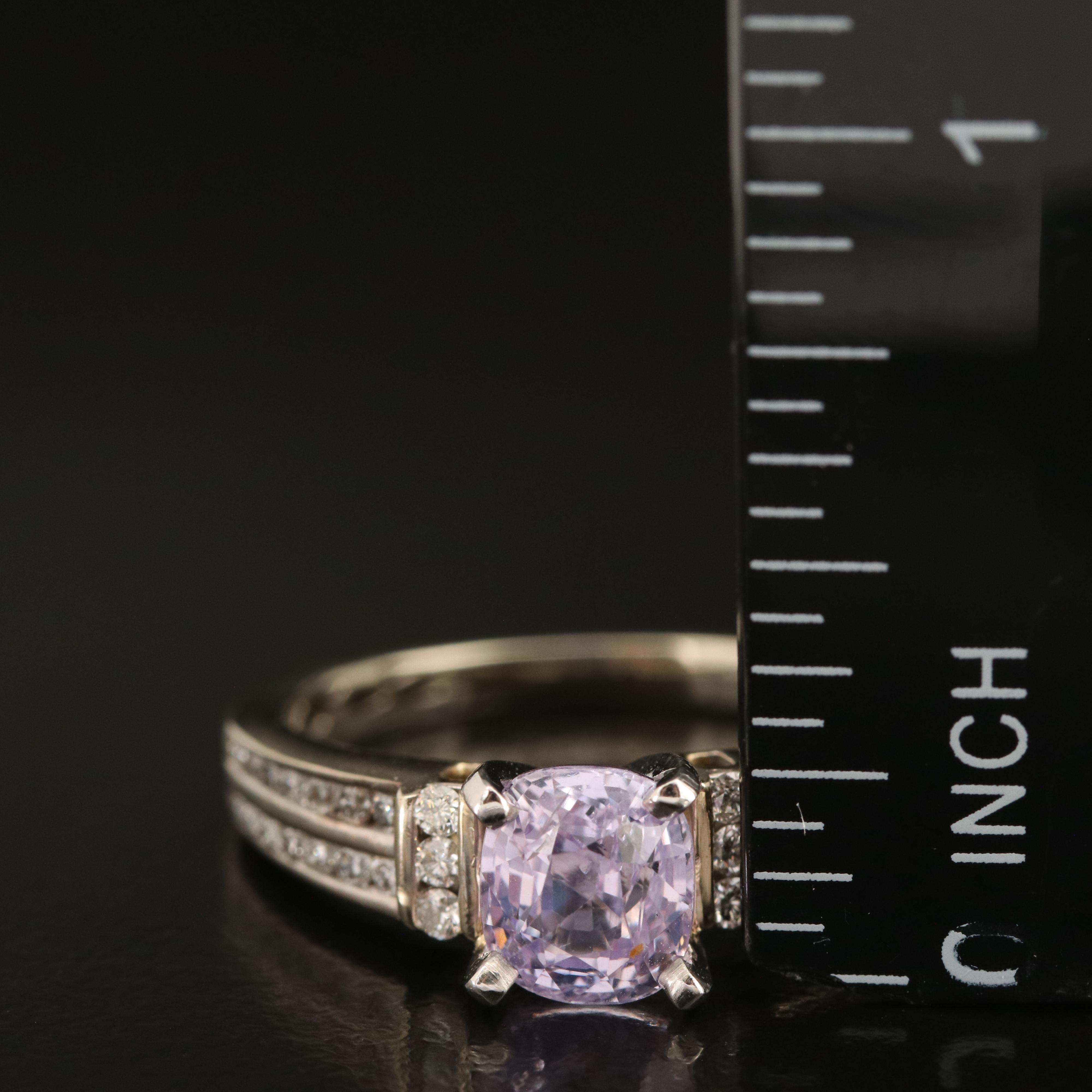14K 2.07 CT Sapphire and Diamond Ring