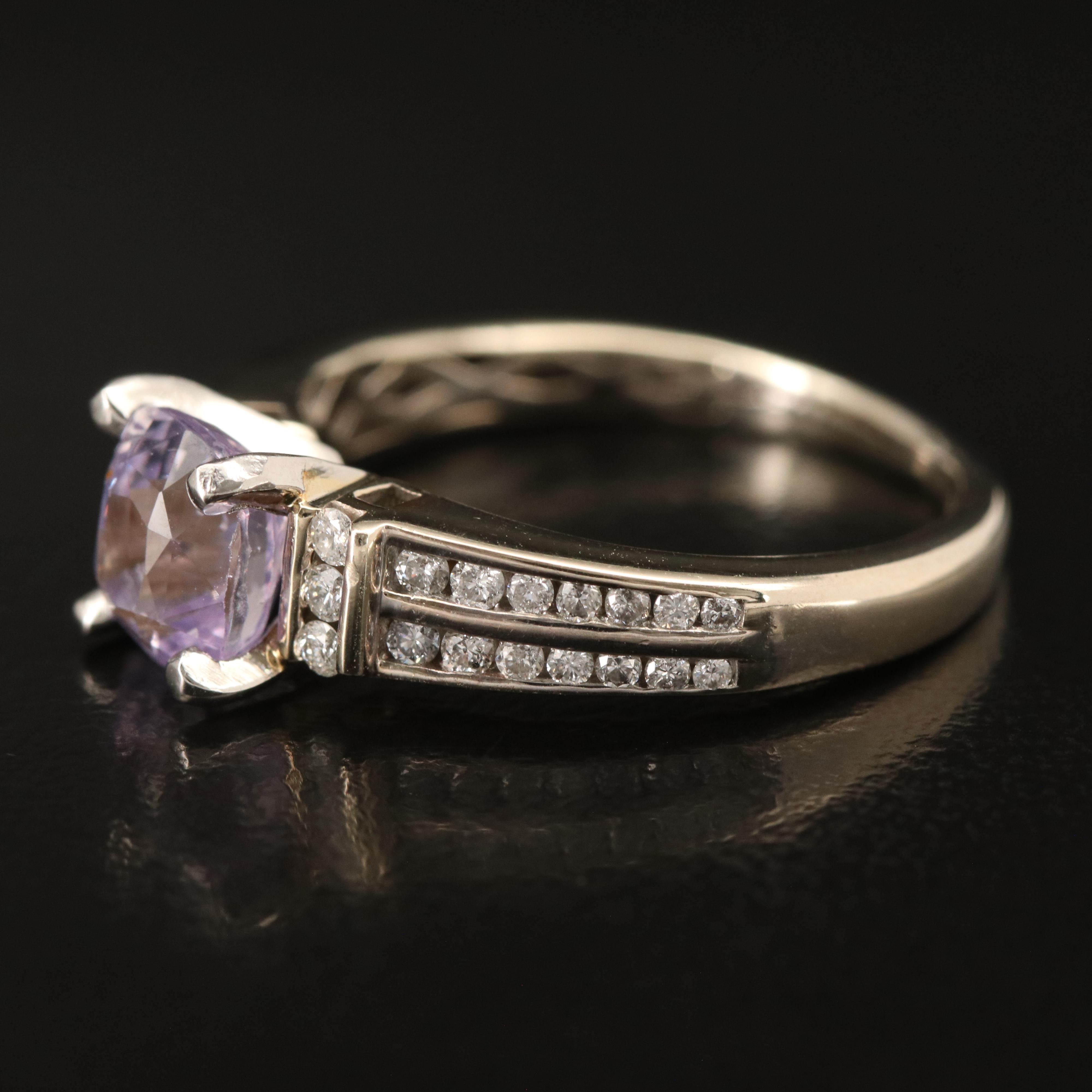 14K 2.07 CT Sapphire and Diamond Ring