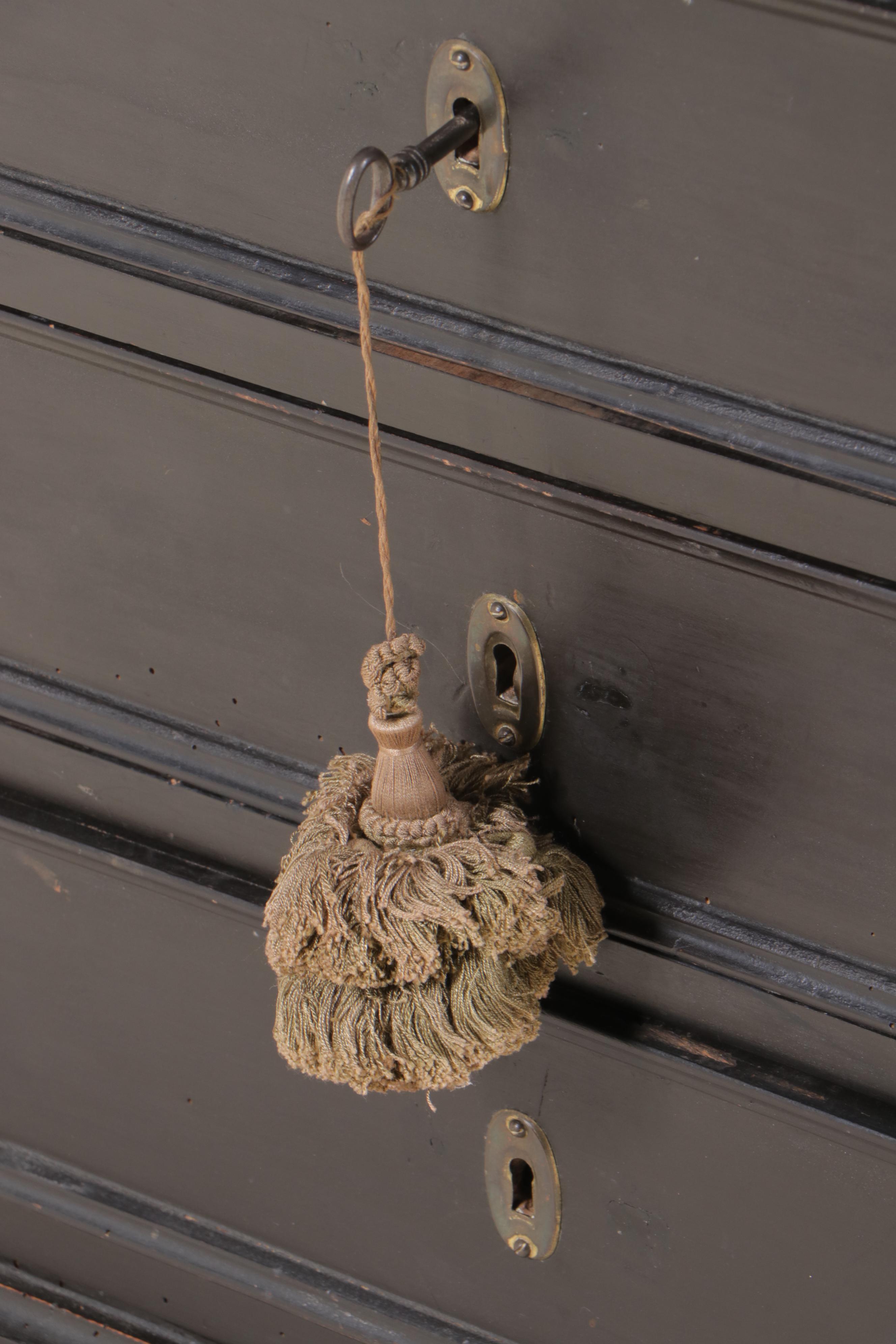 French Ebonized Lift-Top Side Cabinet, Late 19th/Early 20th Century and Adapted