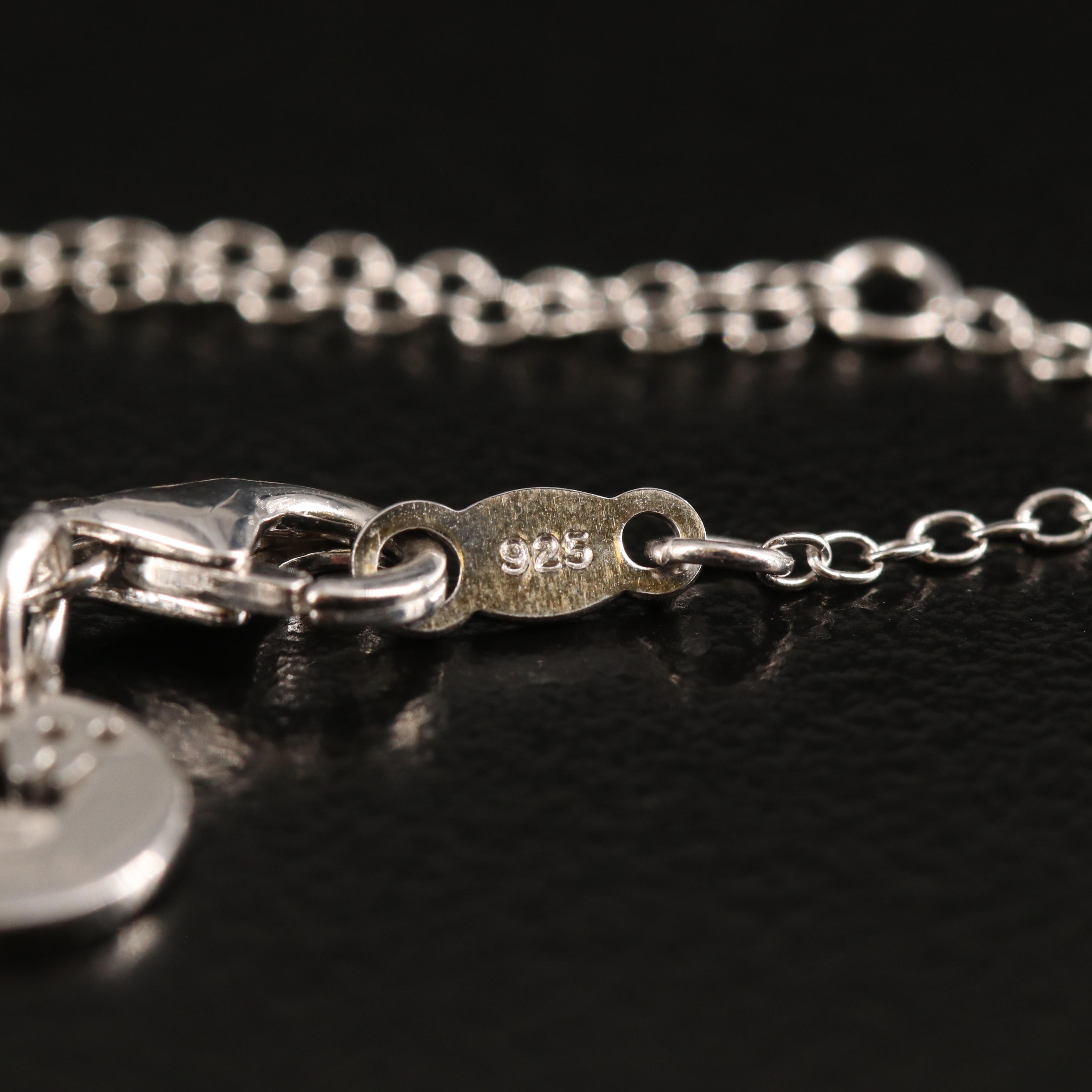 Sterling Diamond and Malachite Clover Pendant Necklace with 14K Accent