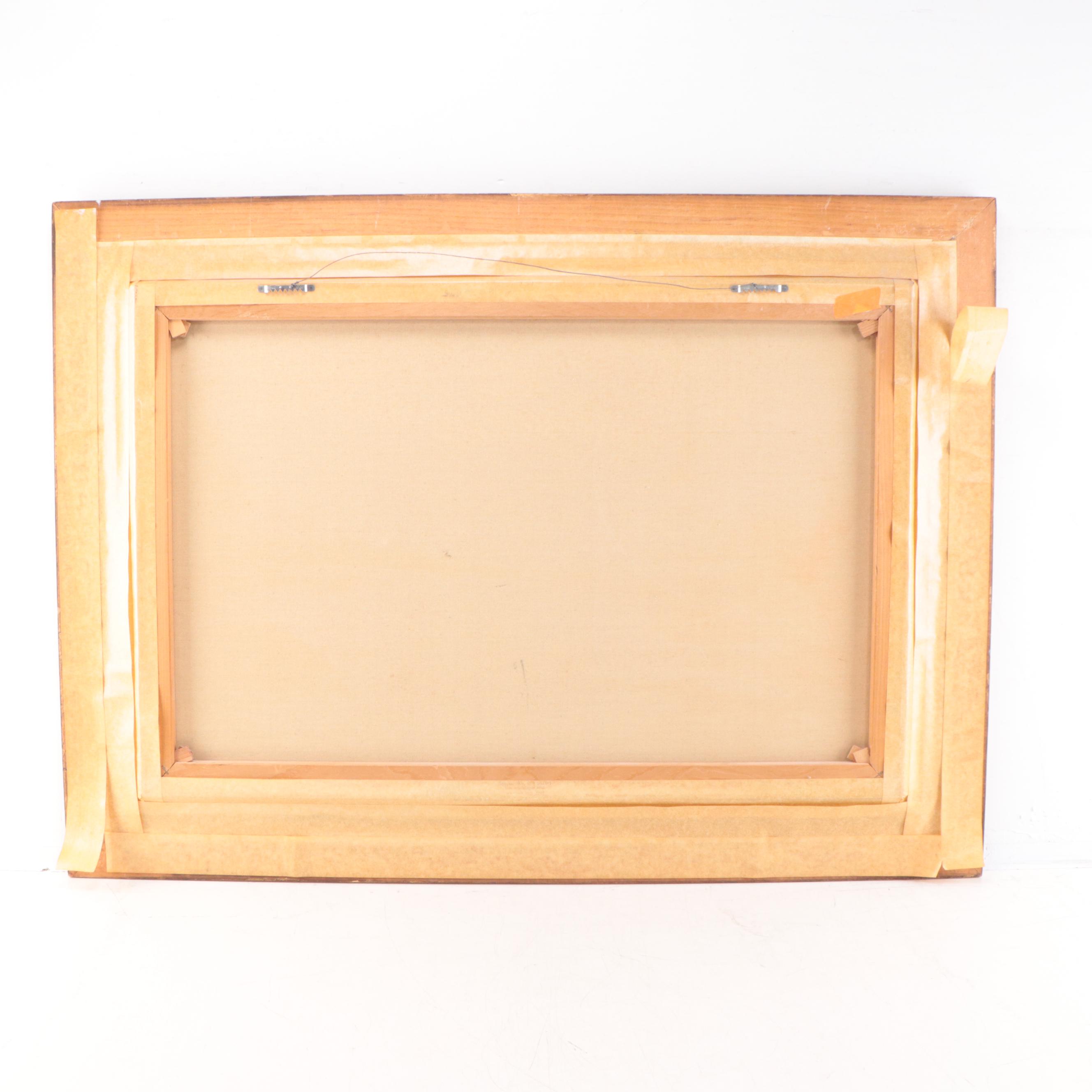 Georgean Forest Landscape Oil Painting, Late 20th Century