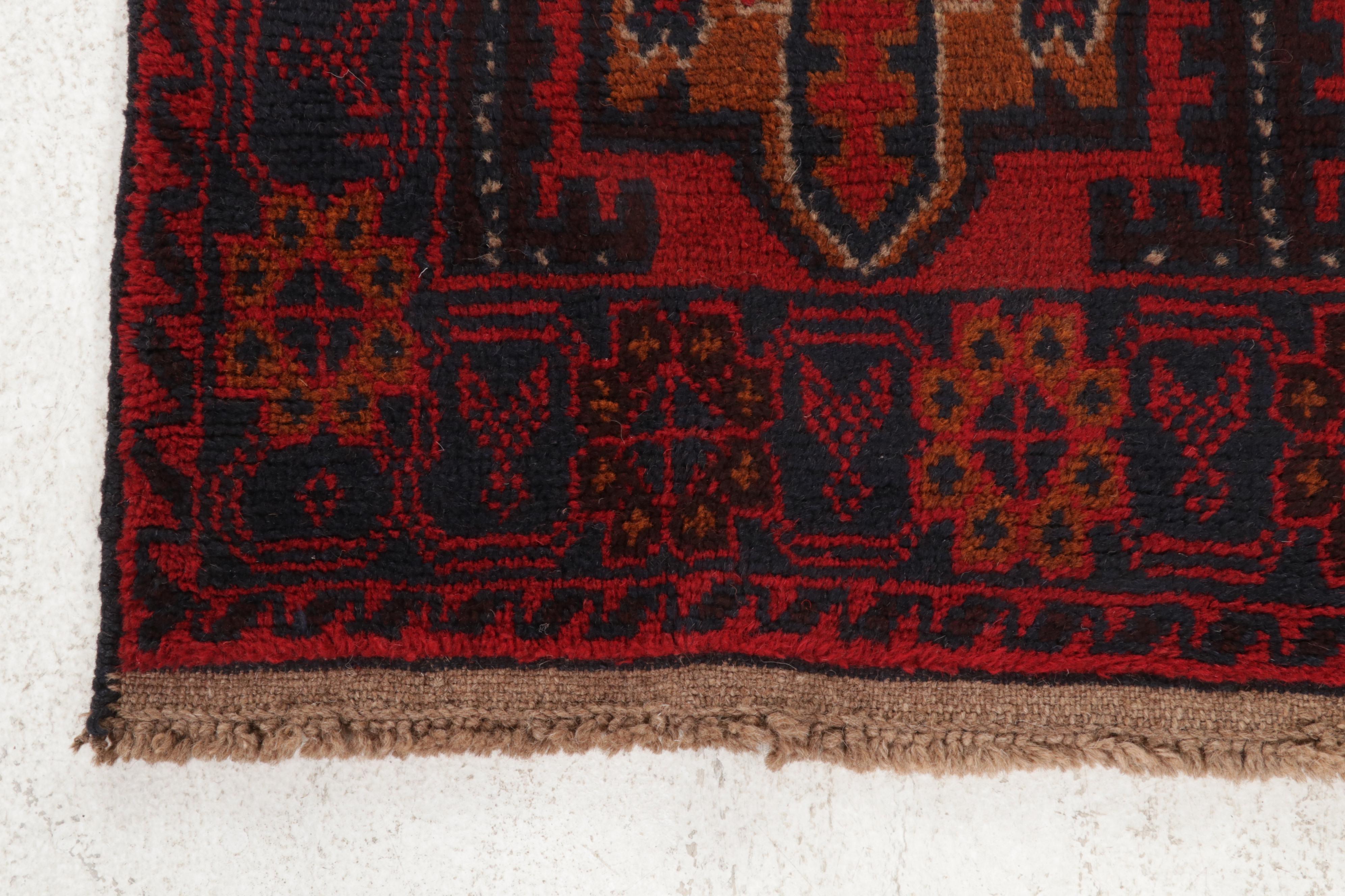 3'6 x 6'2 Hand-Knotted Afghn Taimani Area Rug