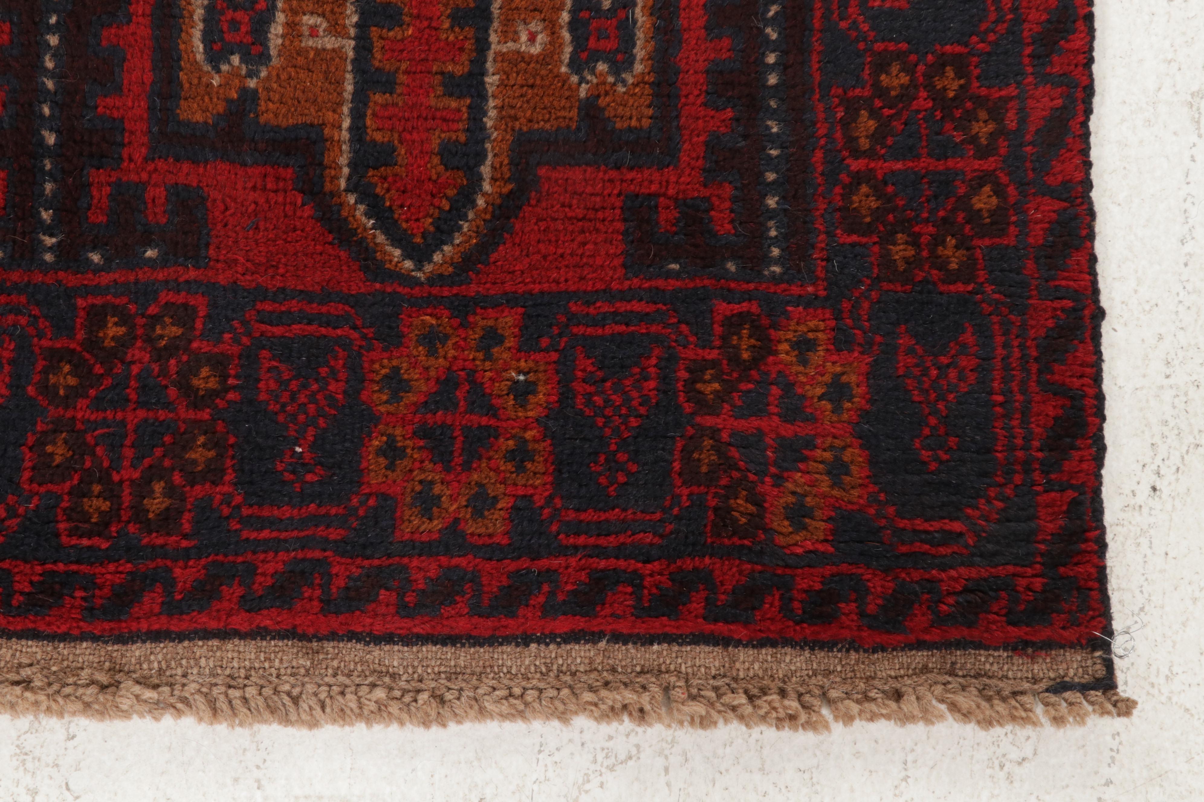 3'6 x 6'2 Hand-Knotted Afghn Taimani Area Rug