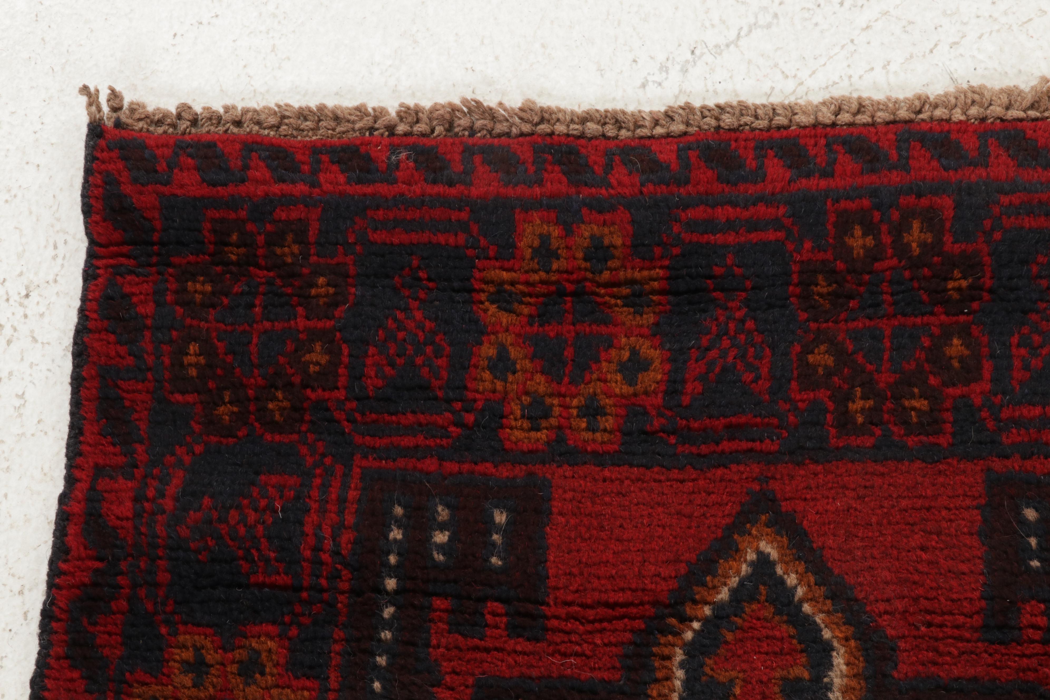 3'6 x 6'2 Hand-Knotted Afghn Taimani Area Rug