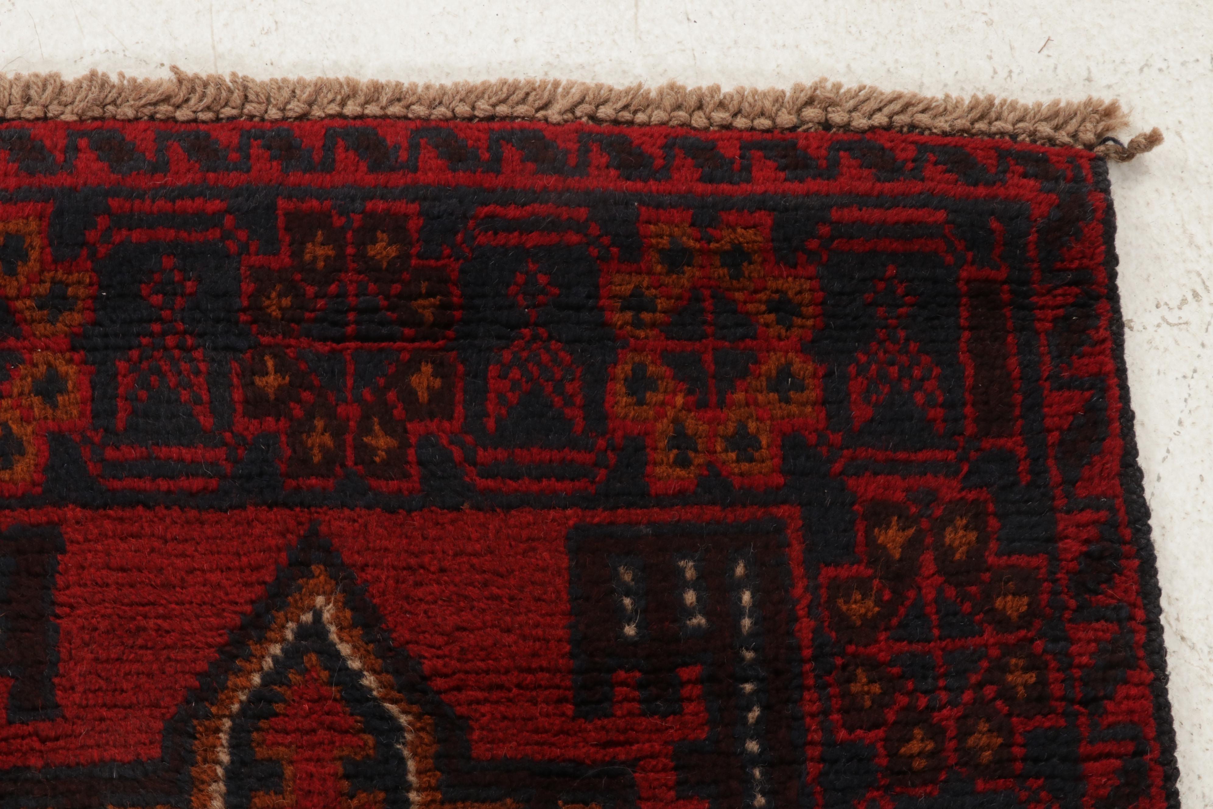 3'6 x 6'2 Hand-Knotted Afghn Taimani Area Rug