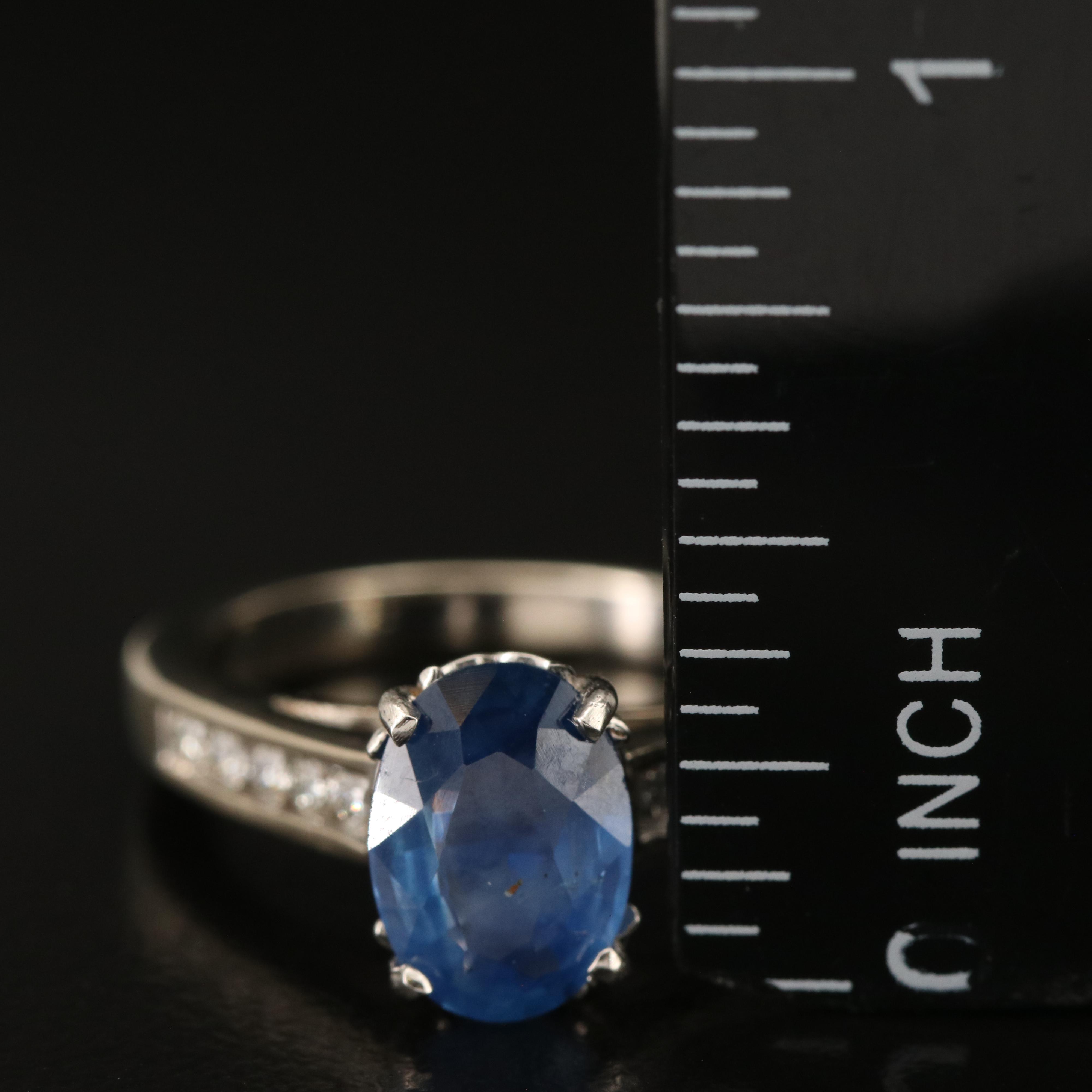 14K 2.08 CT Sapphire and Diamond Ring