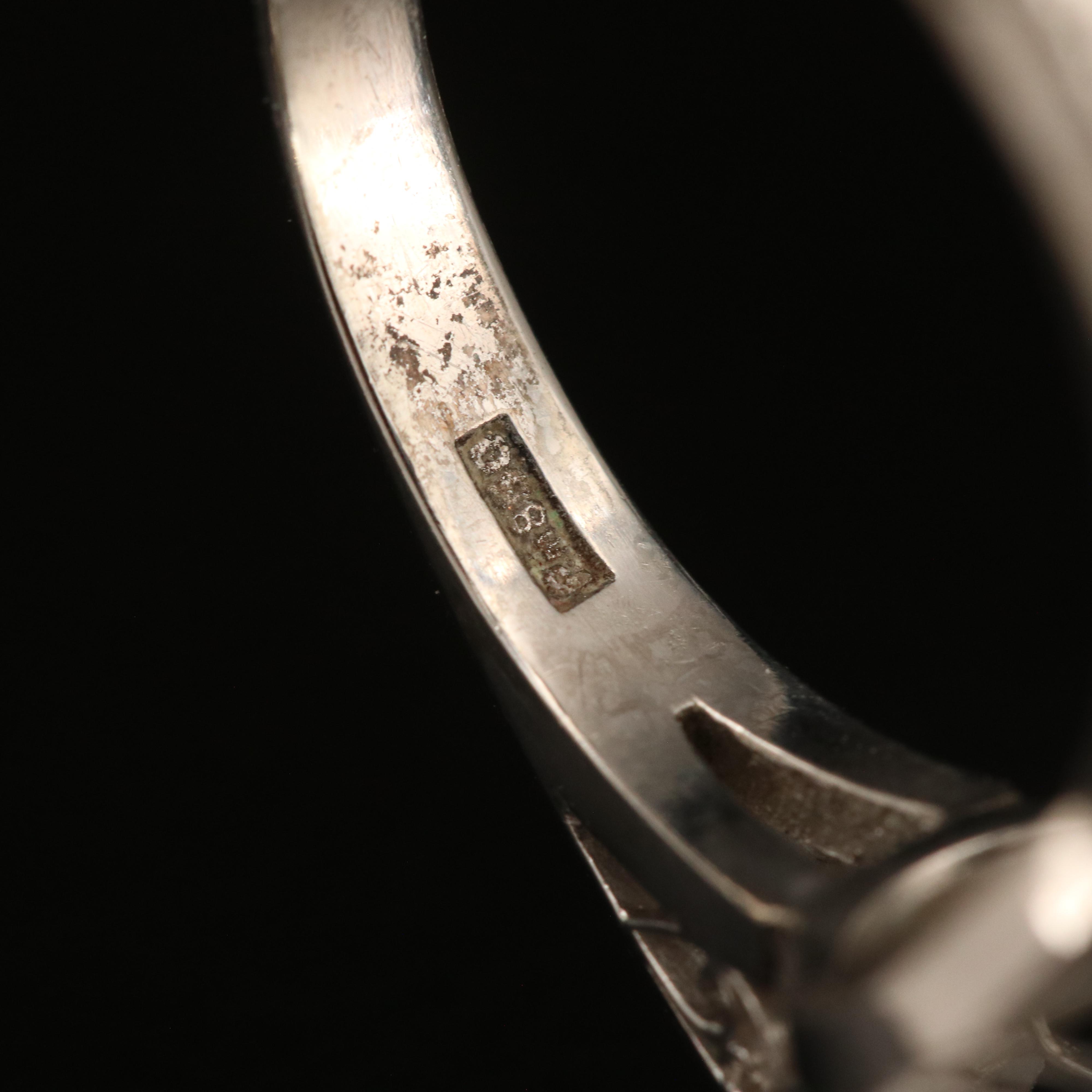 Platinum 12.30 mm Pearl and Diamond Ring