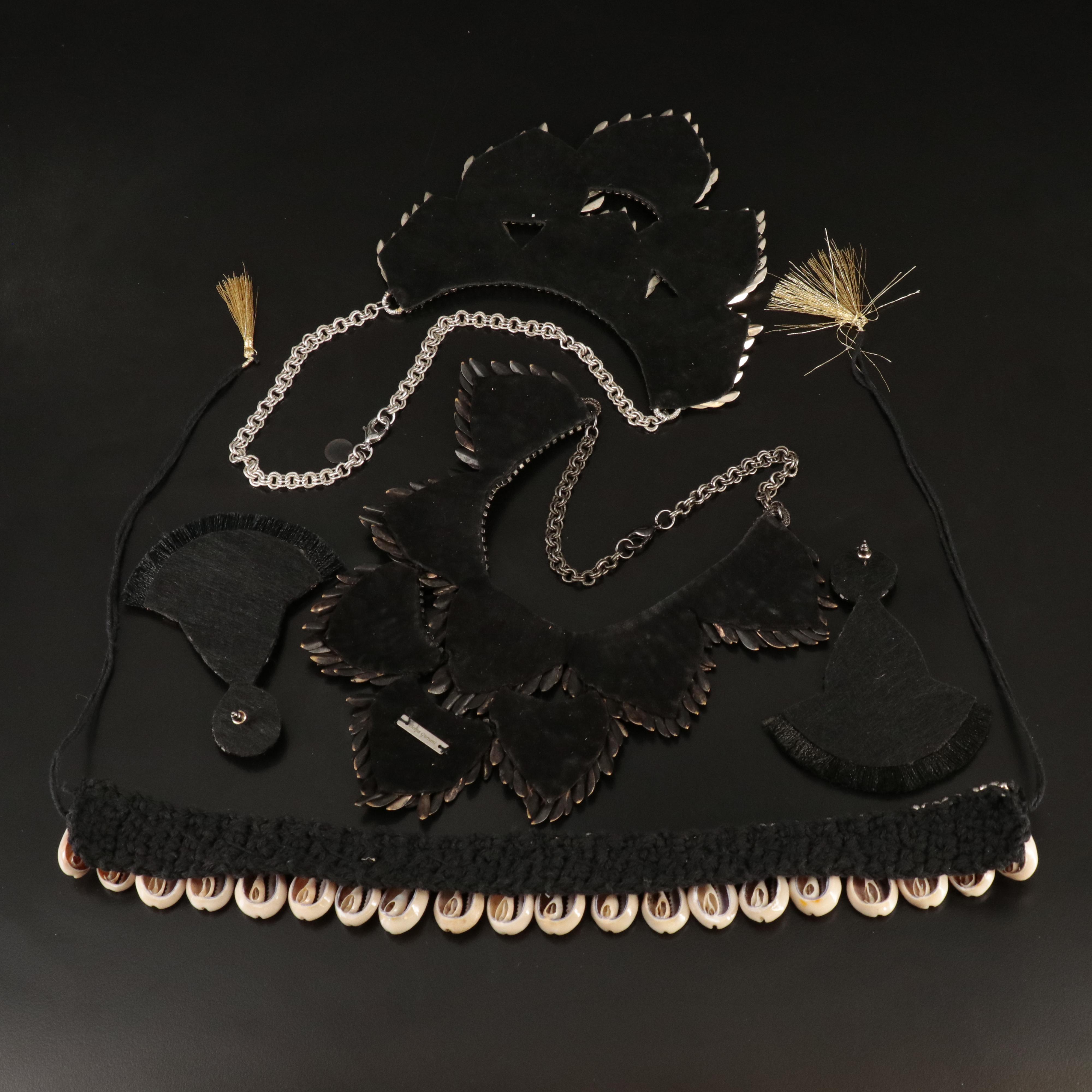 Necklace and Earring Grouping Including Deepa Gurnani Necklaces and Earrings