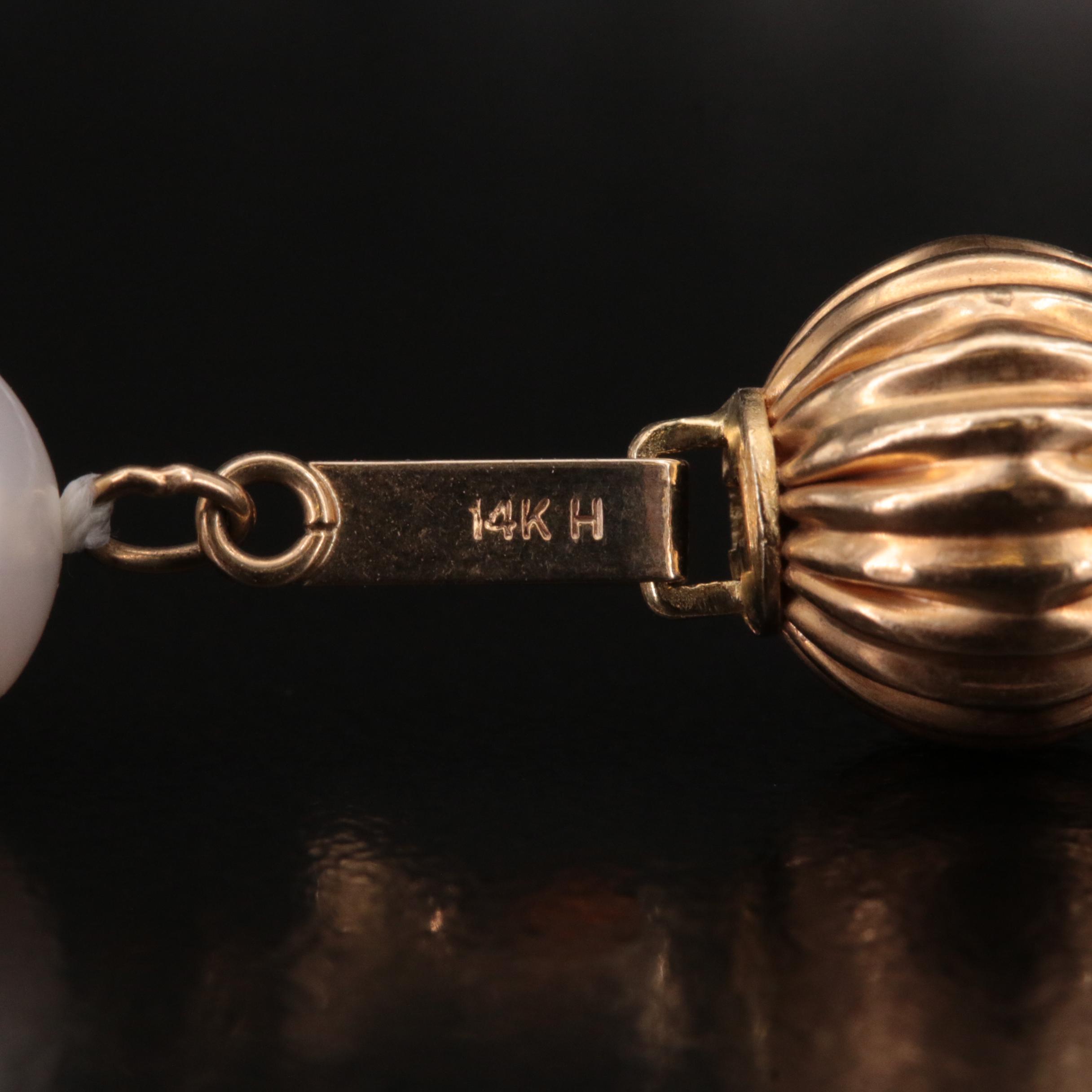 Baroque Circled Pearl Necklace with 14K Clasp